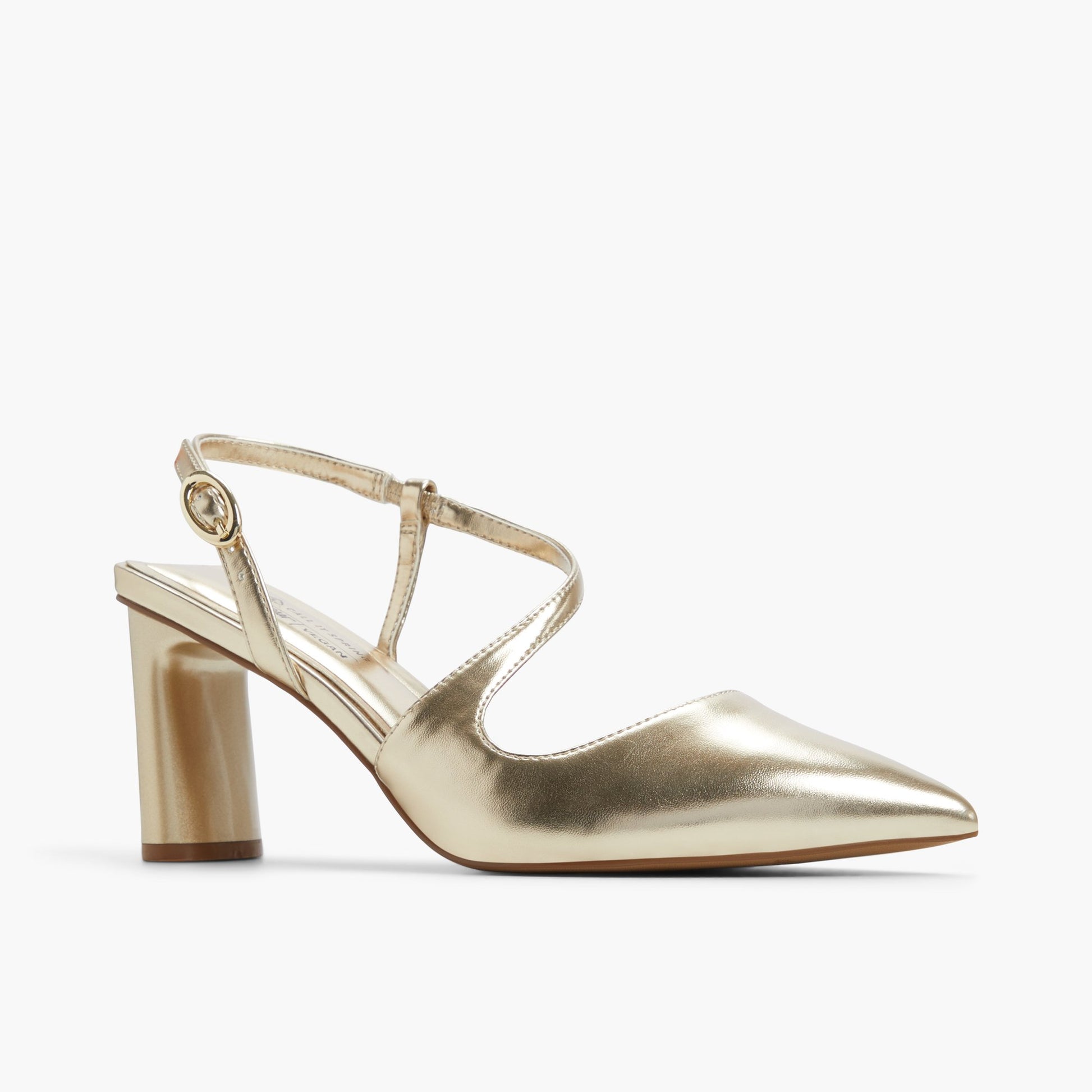 Test FR:Three-quarter angle of Or Novaah Talons à bride's front side