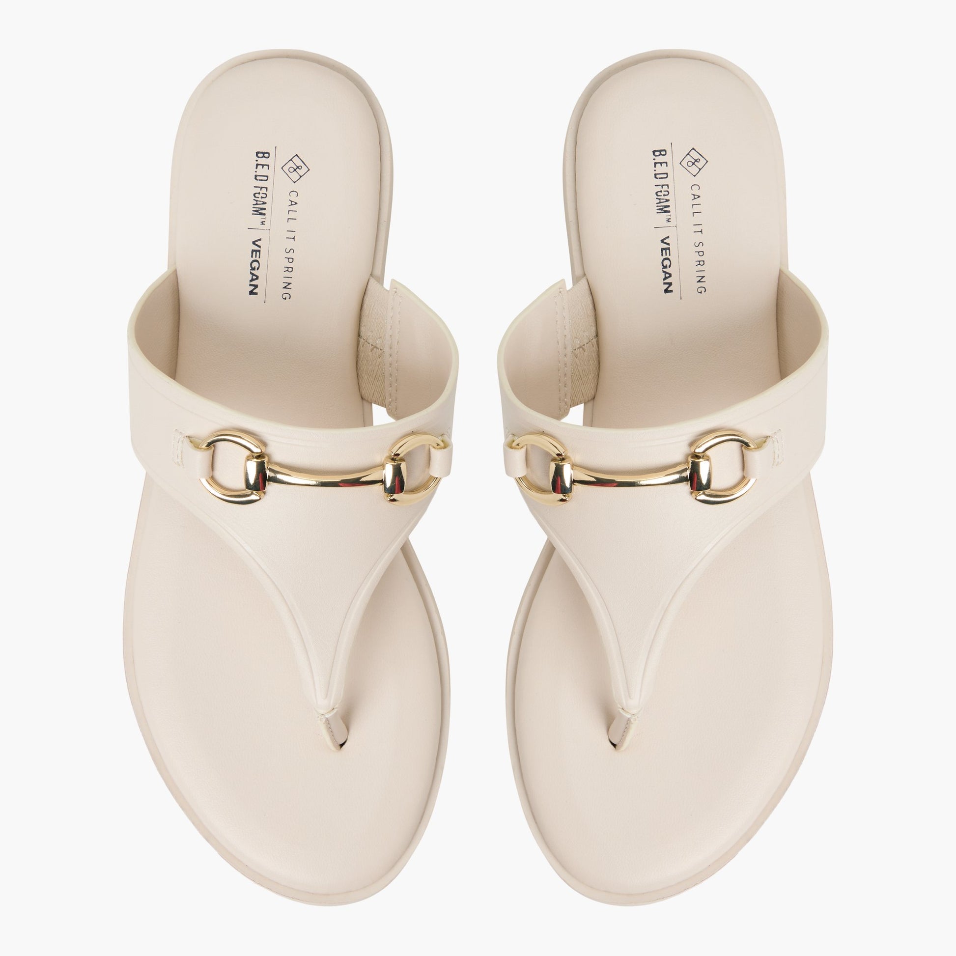 Top-down view of the Ice Evodie Thong Sandals