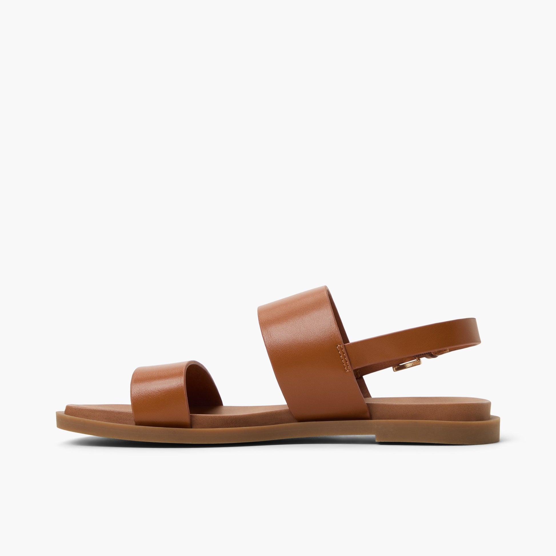 Side view of Cognac Tiya Slingback Sandals