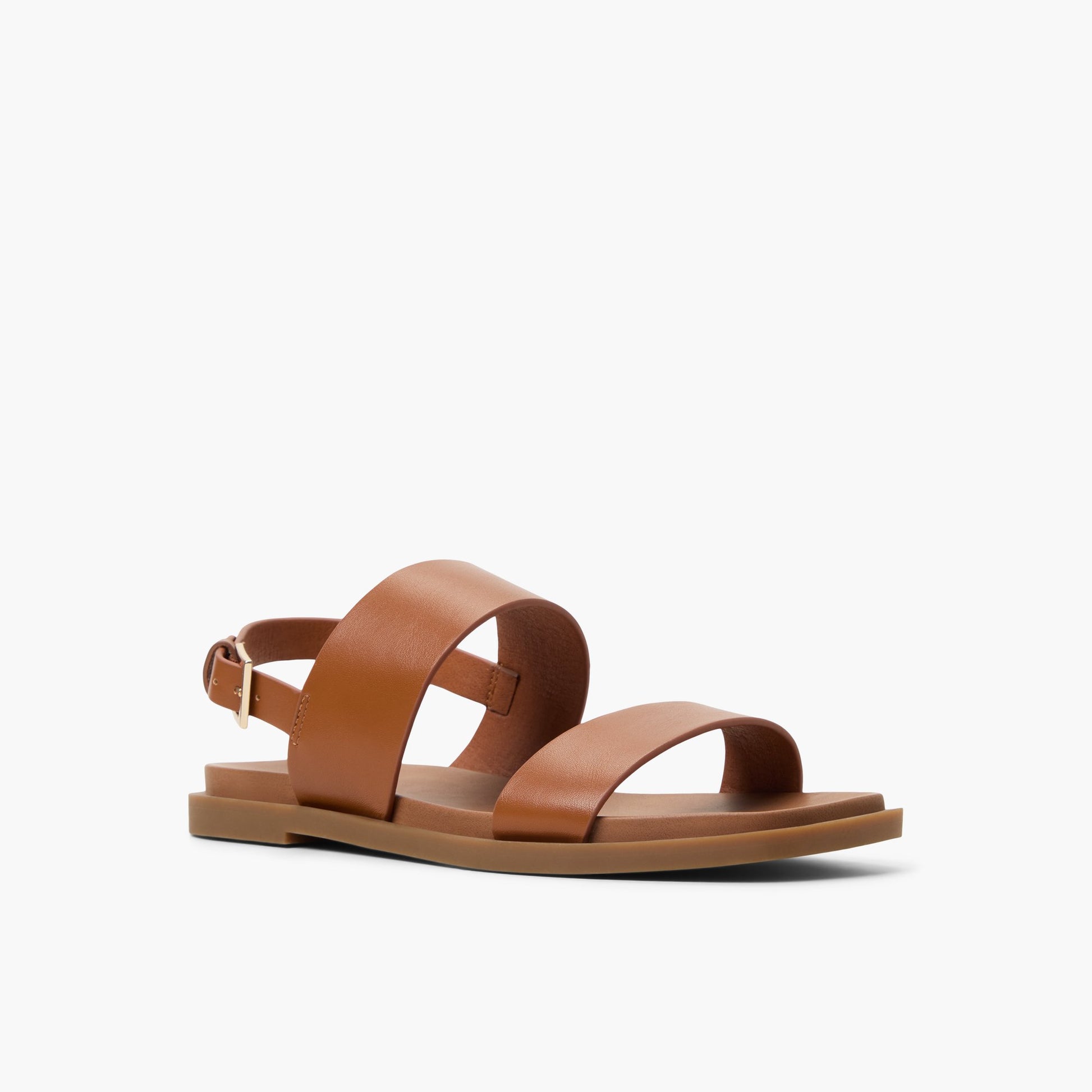 Three-quarter angle of Cognac Tiya Slingback Sandals's front side