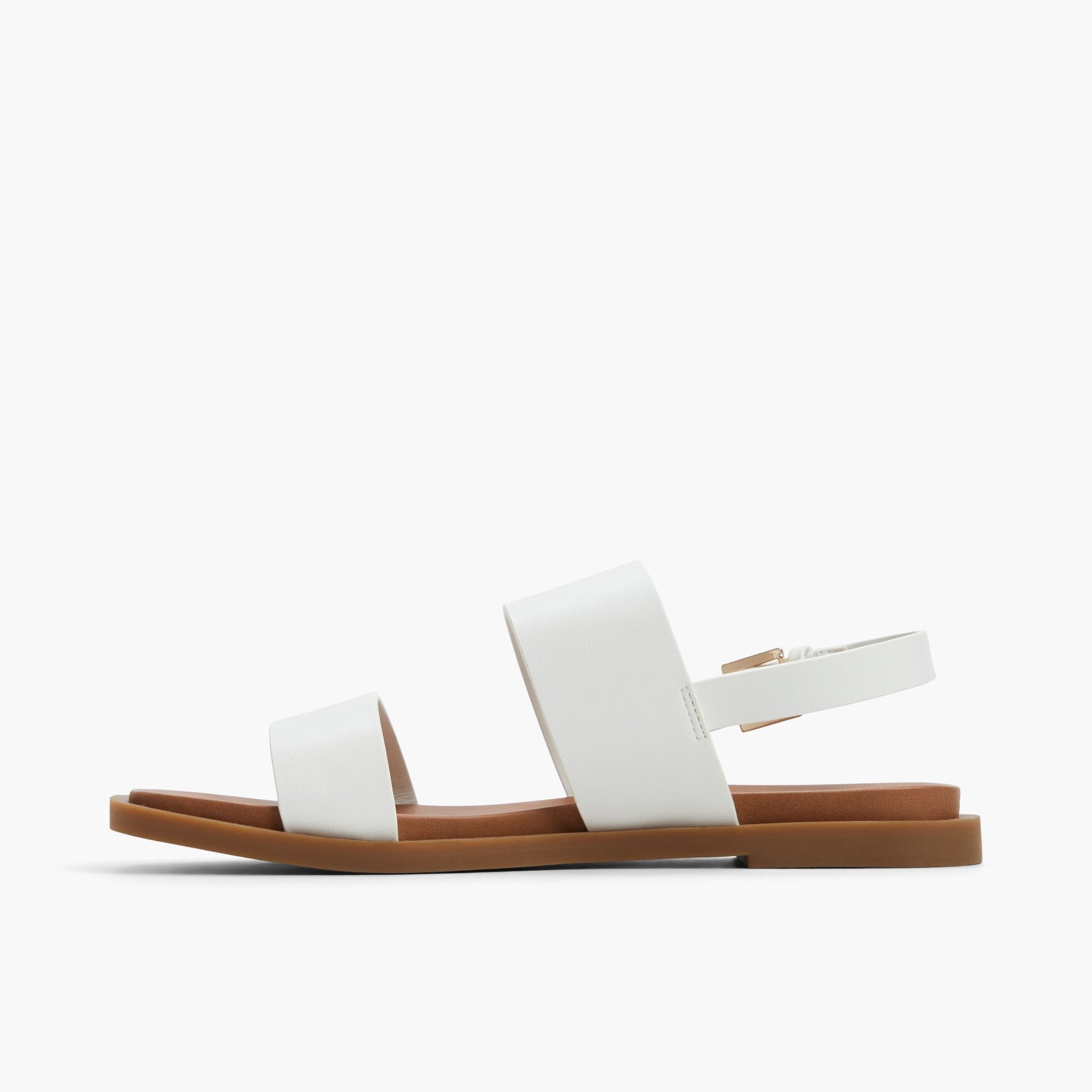 Side view of White Tiya Slingback Sandals