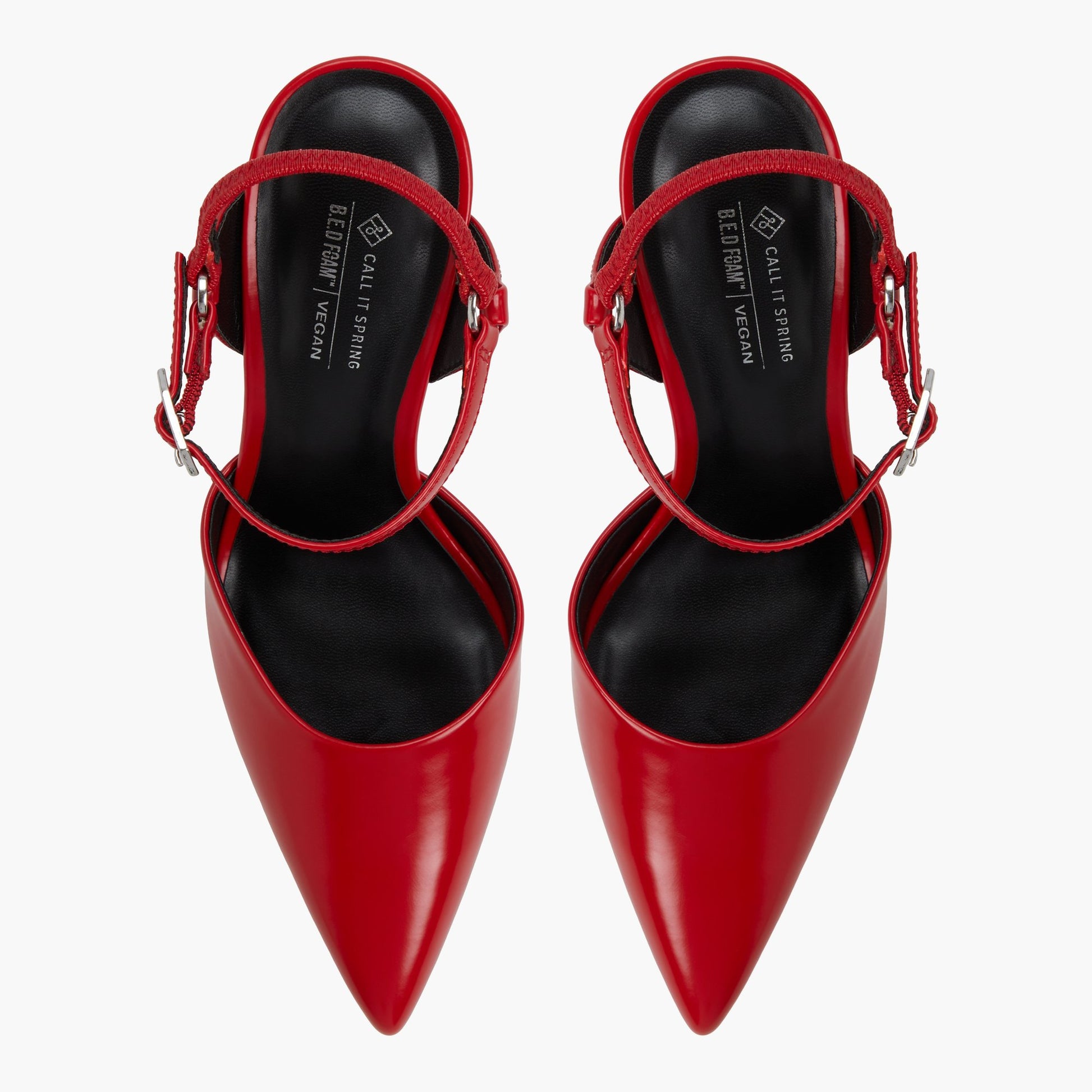 Top-down view of the Red Nyyla High Heels