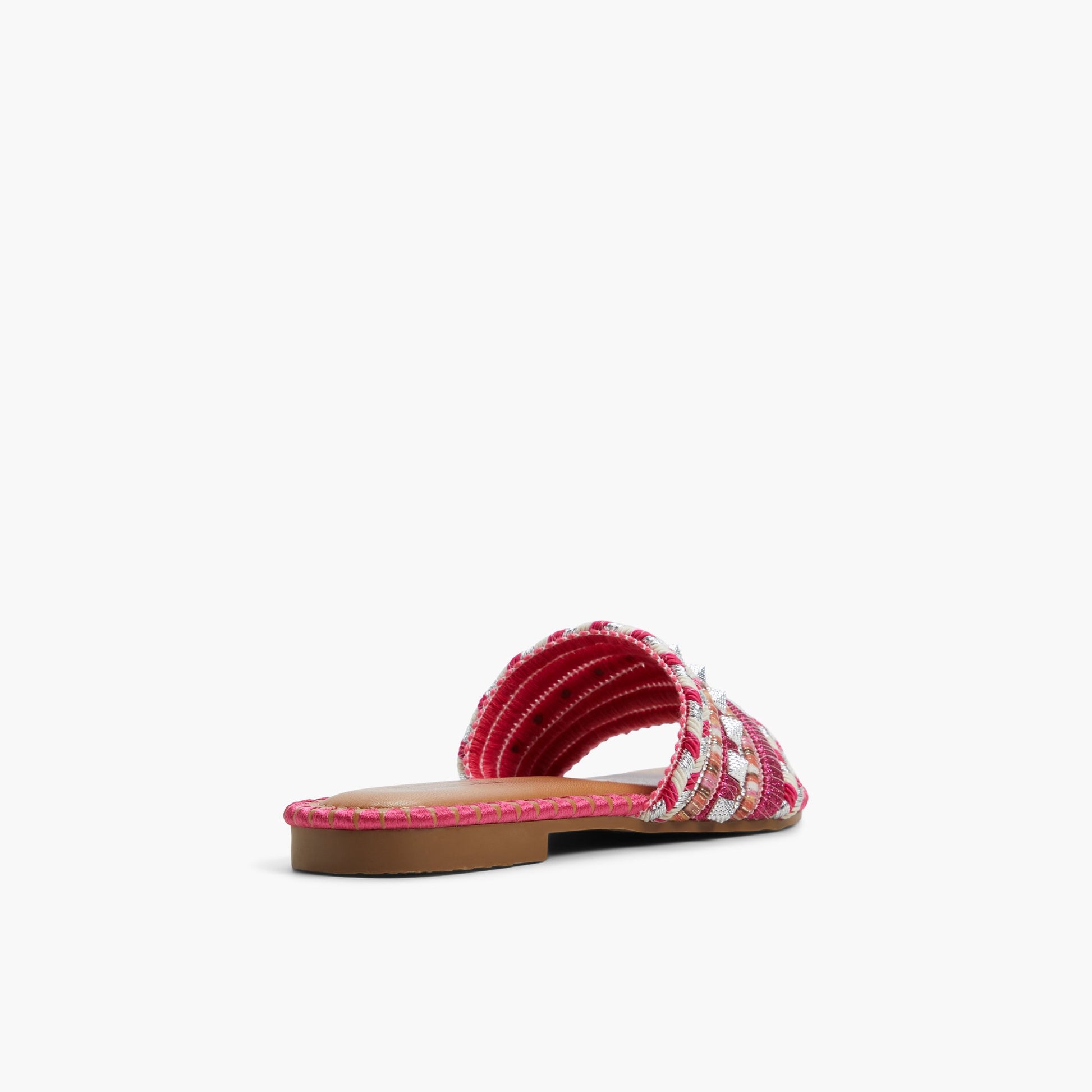 Three-quarter angle of Bright Pink Aziza 's back side
