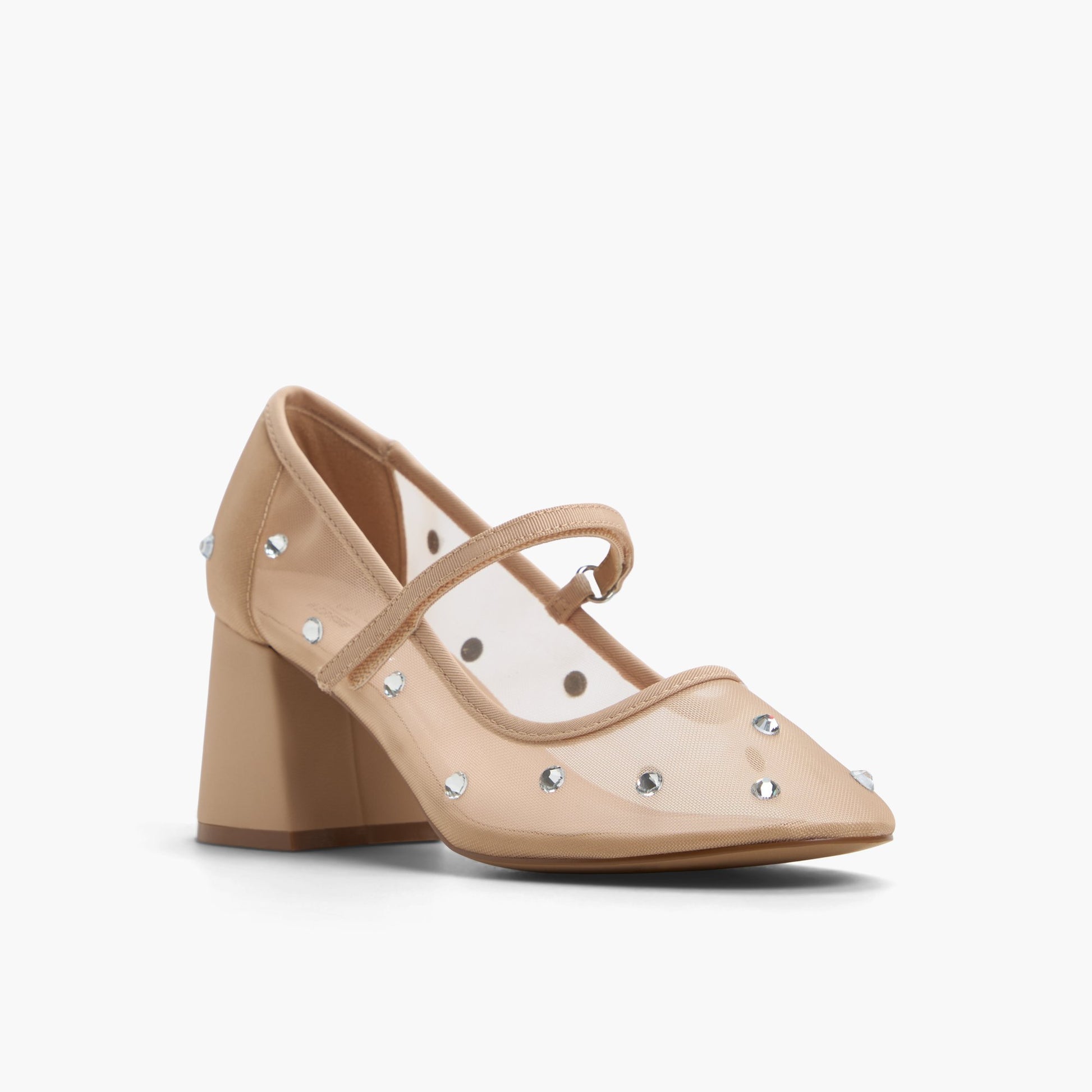 Three-quarter angle of Beige Emmiee 's front side