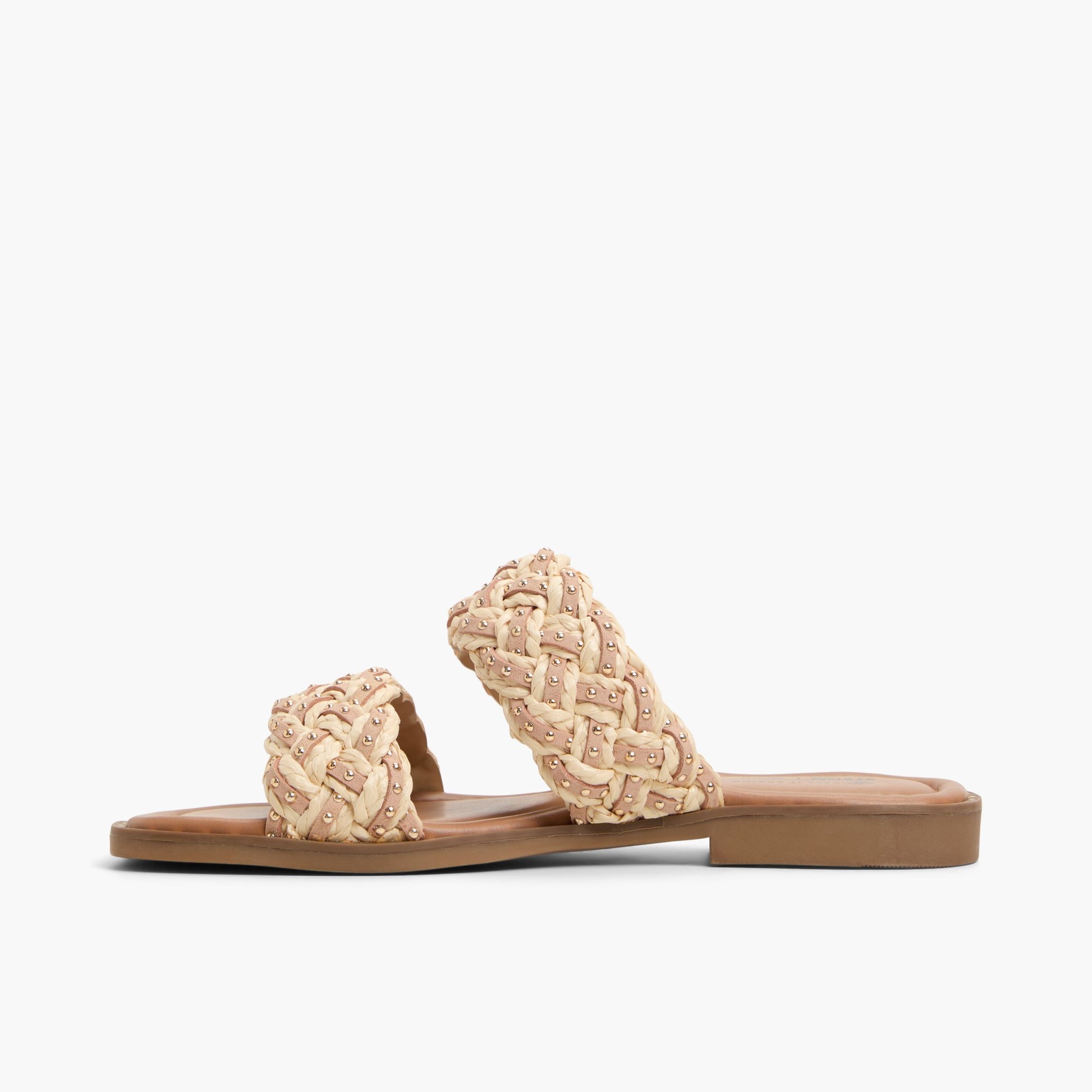 Side view of Medium Beige Eloiisa Slides