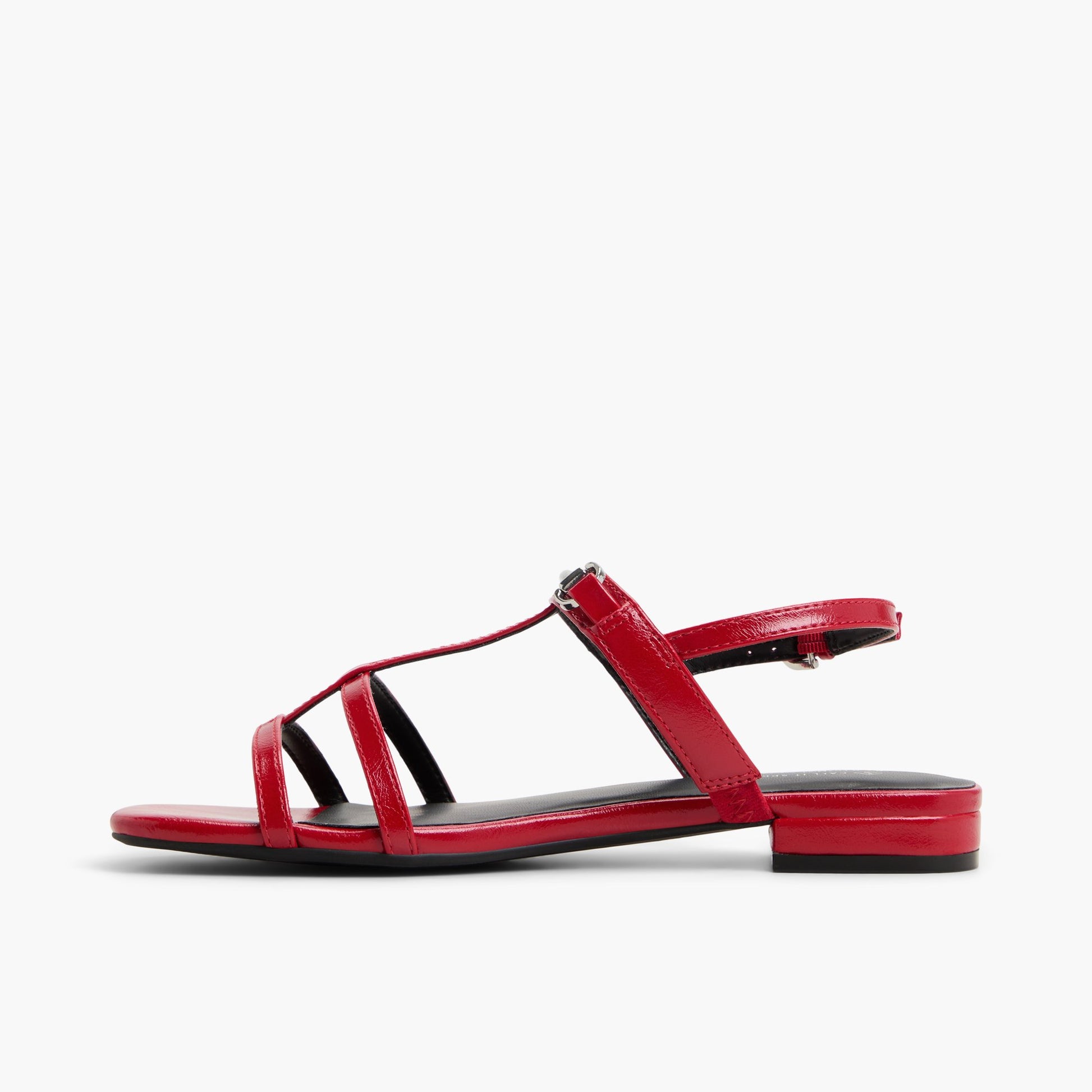 Side view of Red Mattea Slingback Sandals