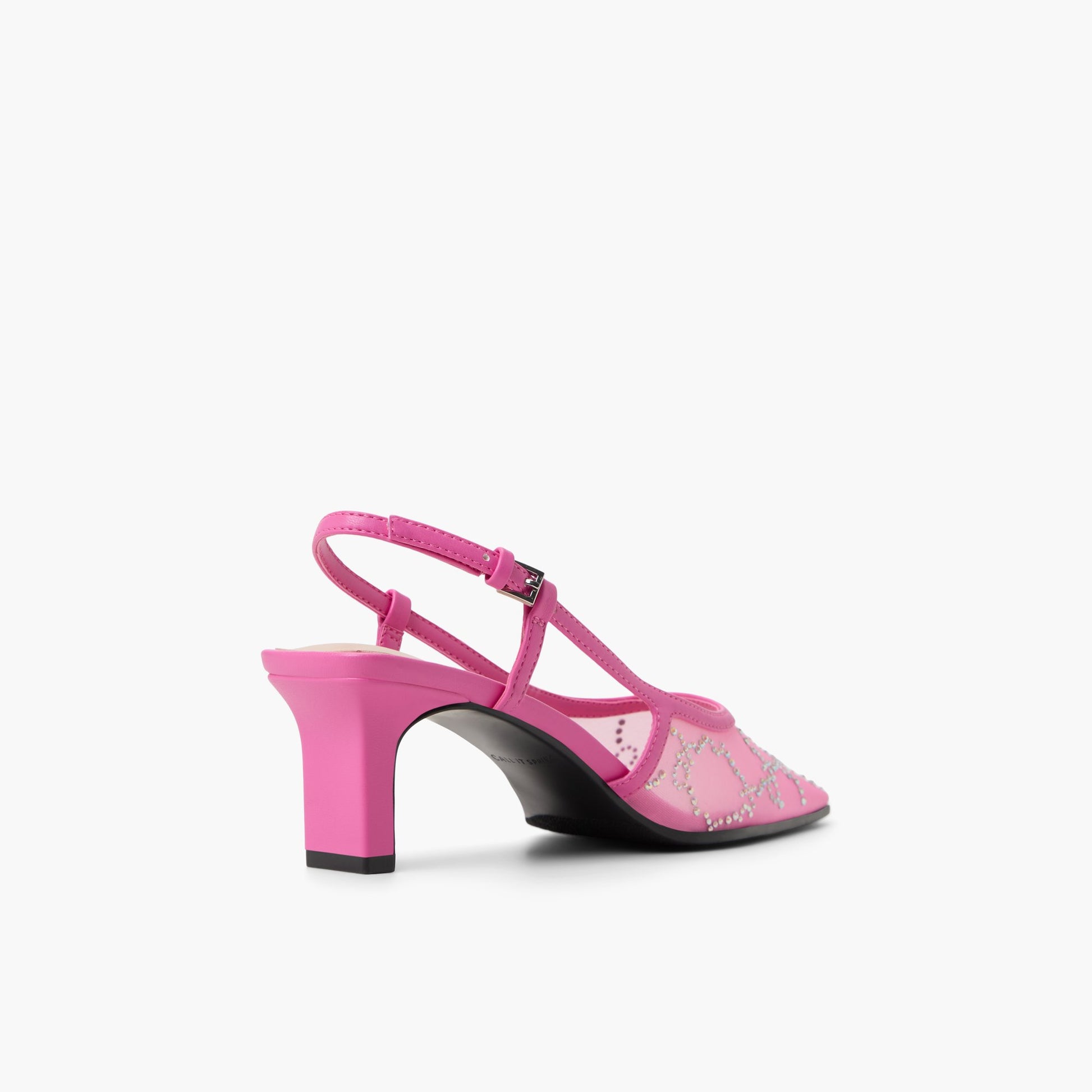 Three-quarter angle of Bright Pink Amoura 's back side