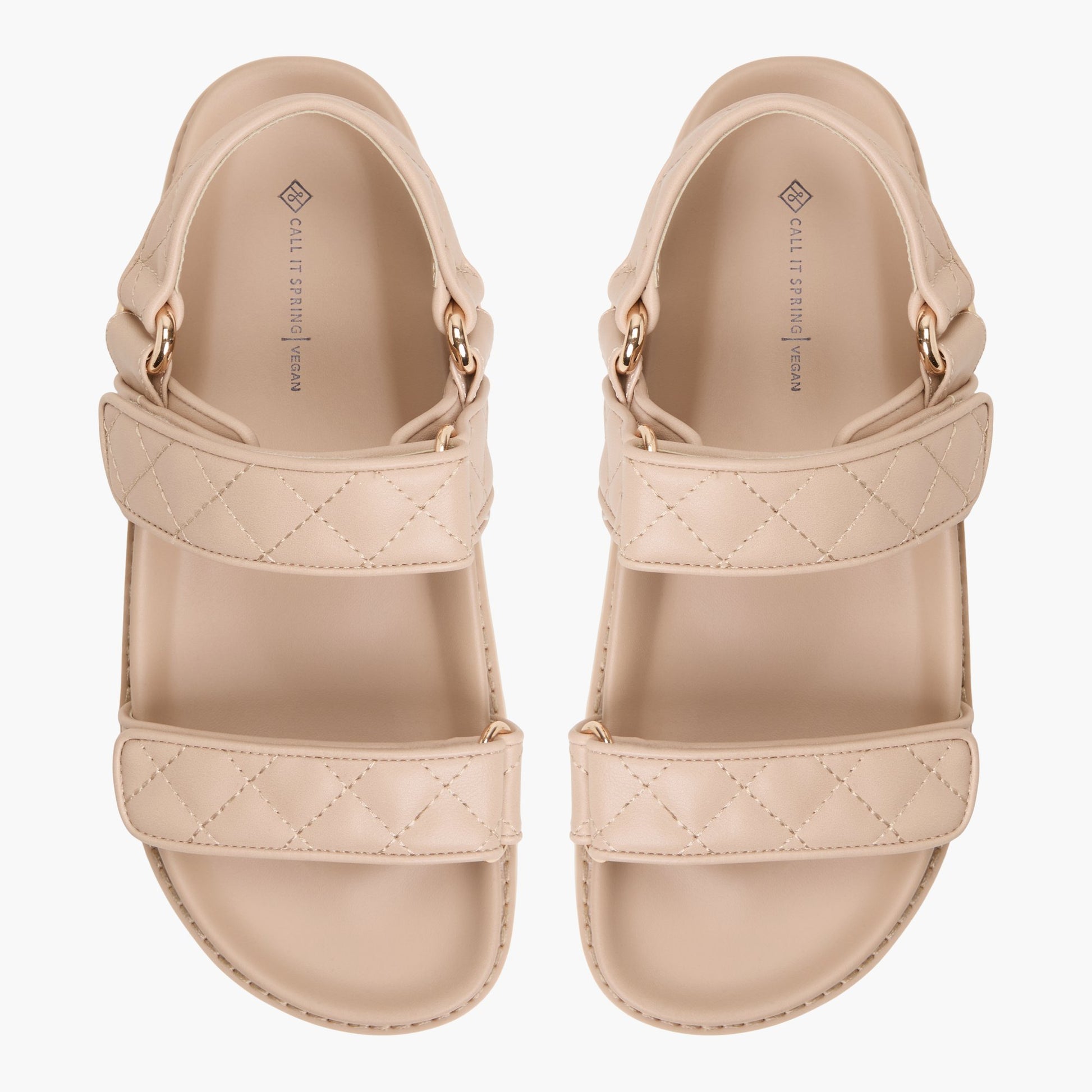 Top-down view of the Medium Beige Anette Sandals