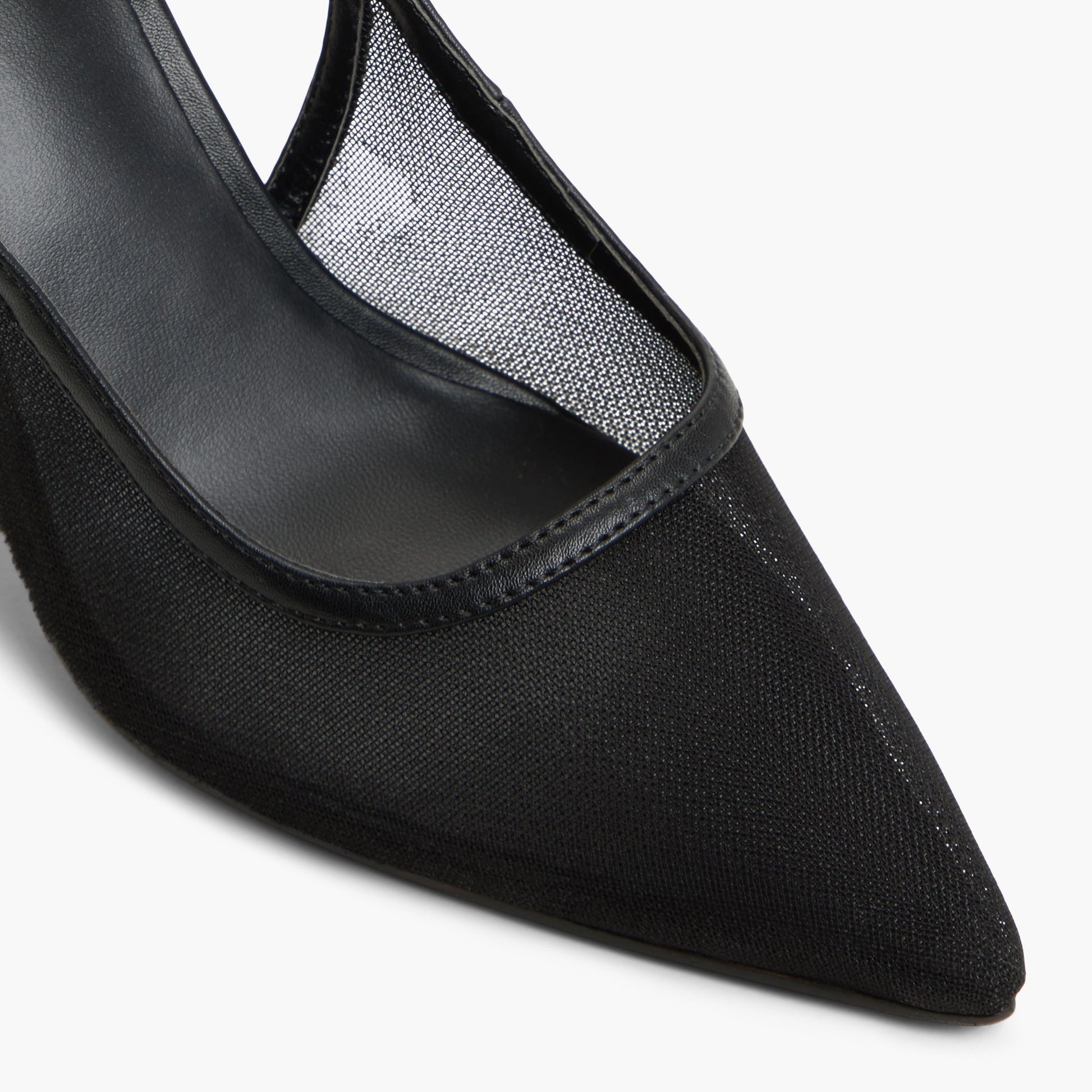 Close-up of the Black Chiicago Slingback High Heels