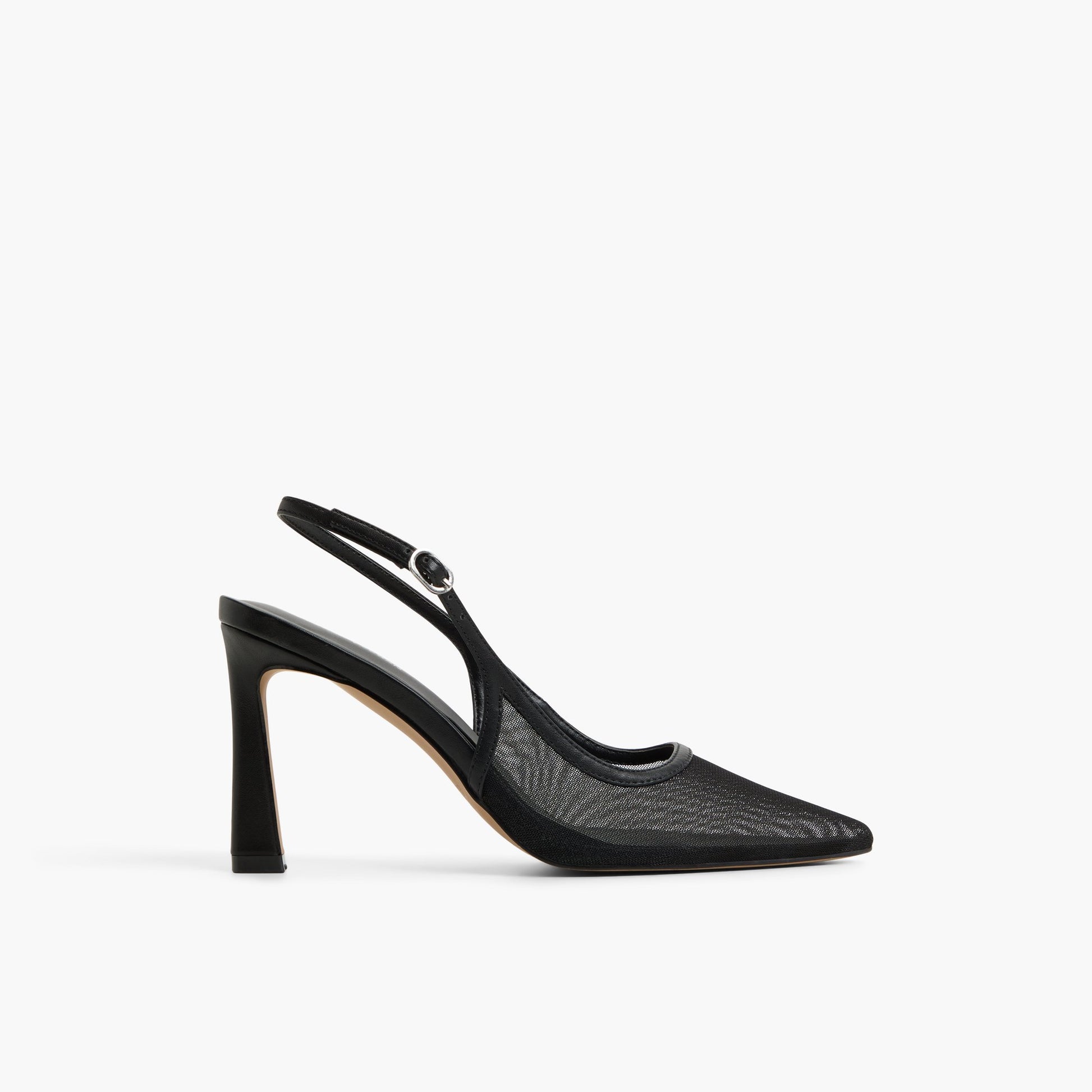 Main View of Black Chiicago Slingback High Heels for Womens