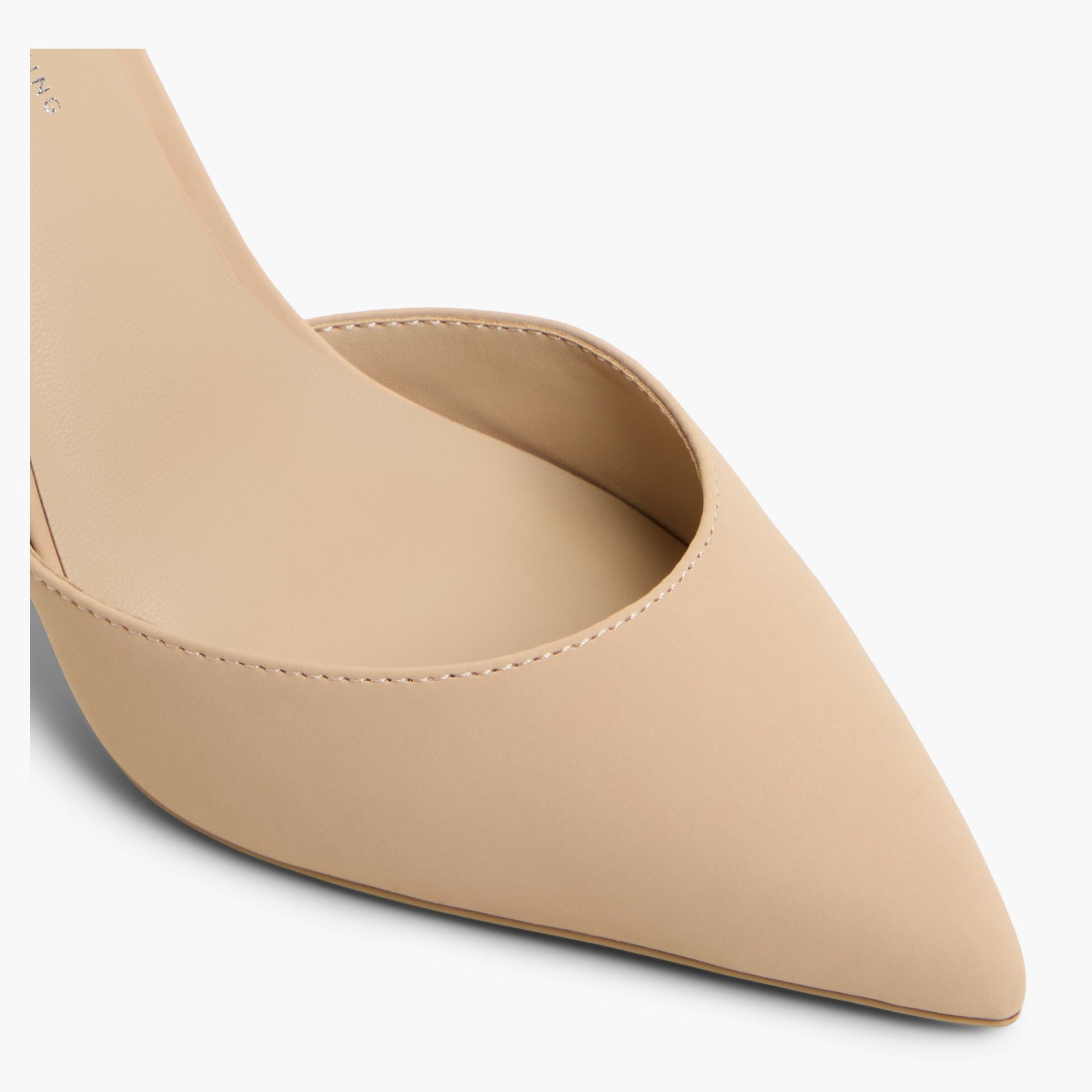 Close-up of the Beige Sukii High Heels