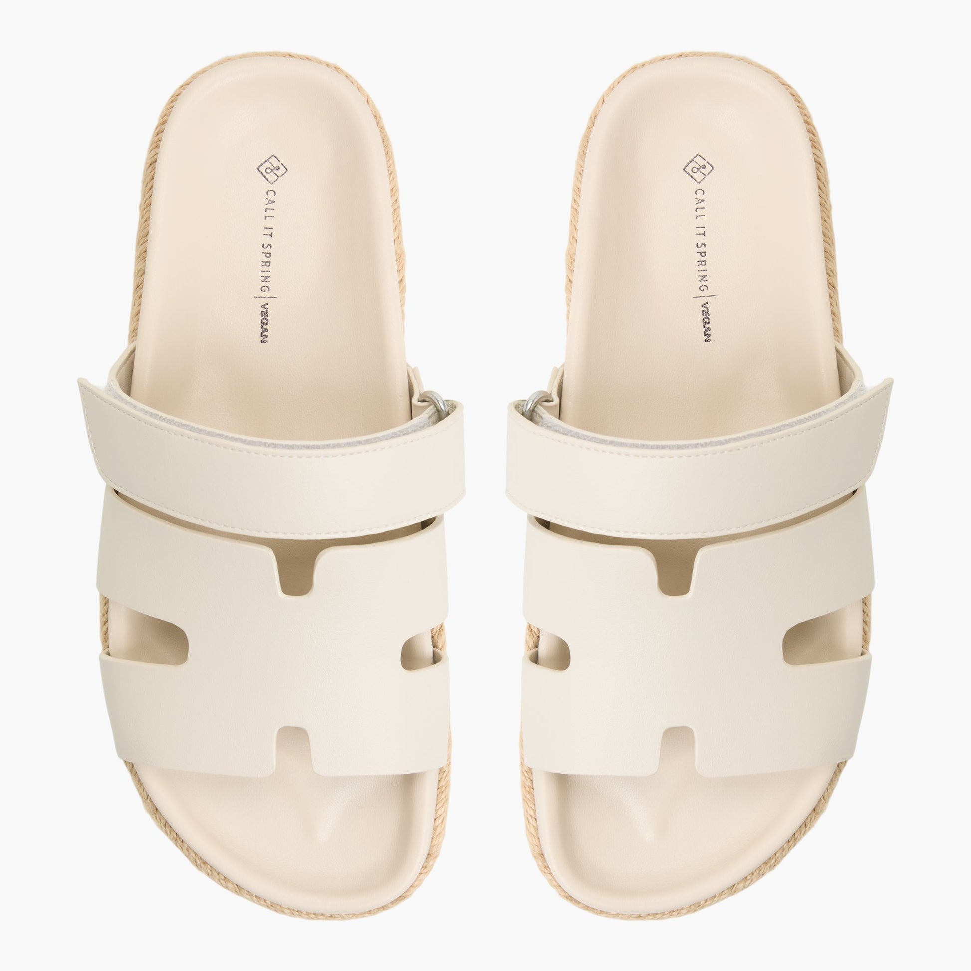 Top-down view of the Ice Belizee Platform Sandals