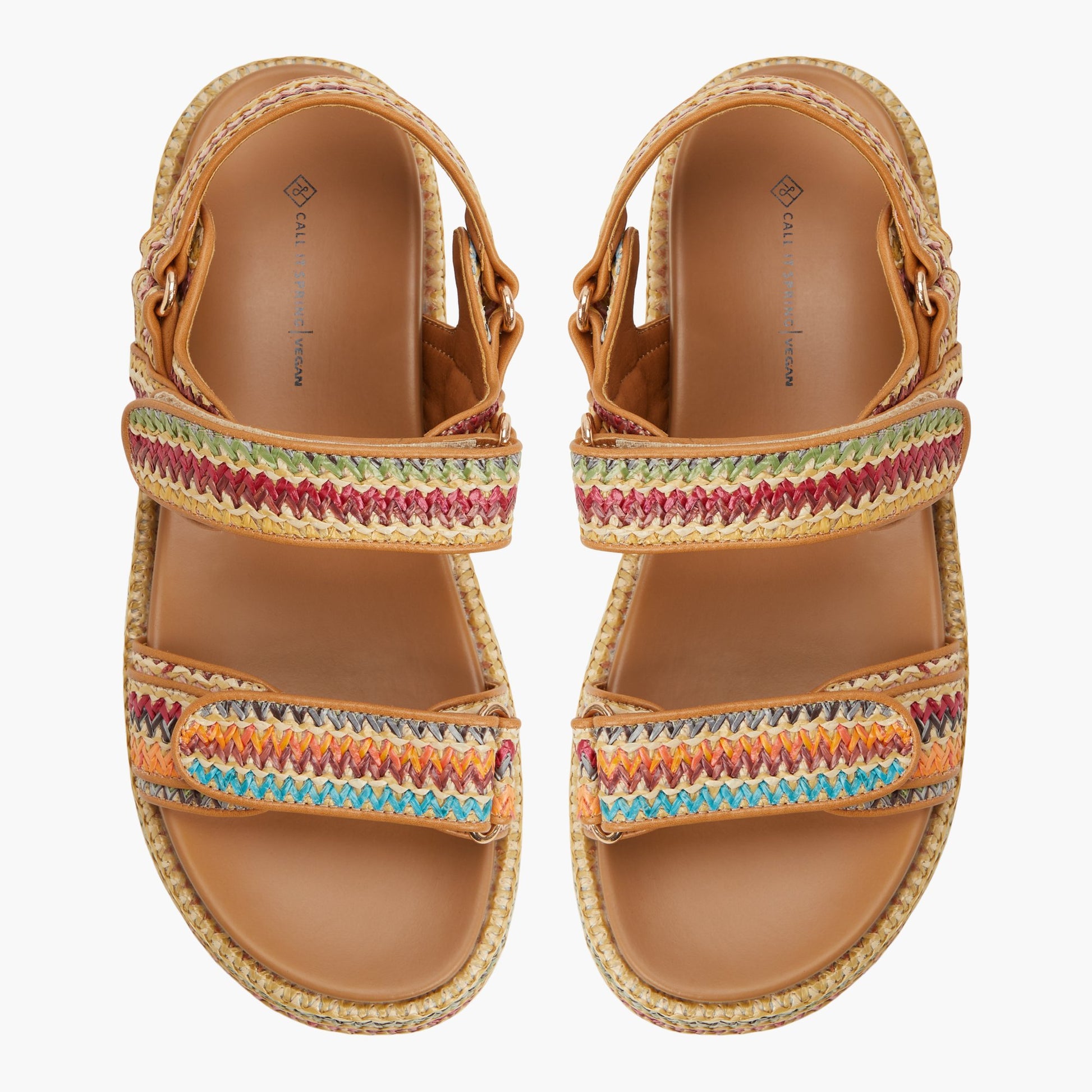 Top-down view of the Multicolor Mauii Slingback Sandals