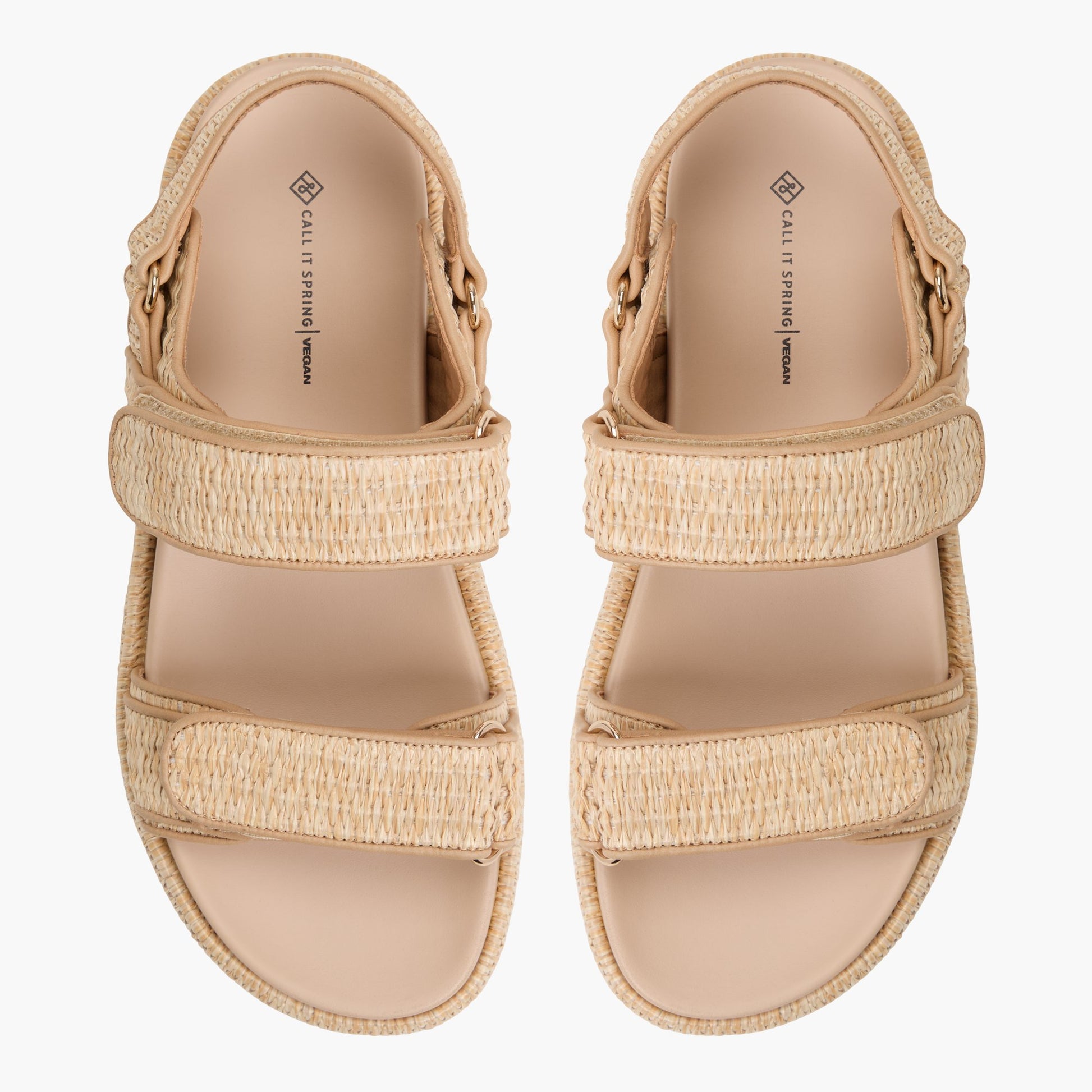 Top-down view of the Natural Mauii Slingback Sandals