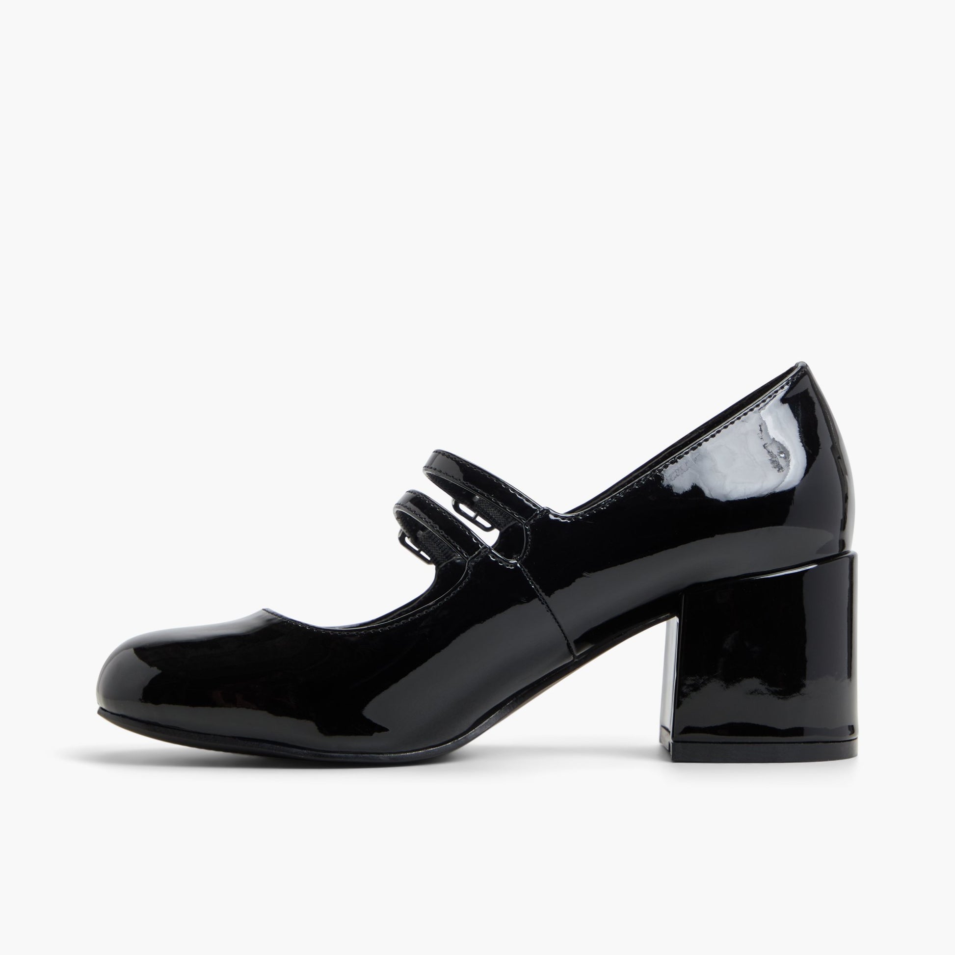 Side view of Other Black Ruubyy Block Heel Mary Janes