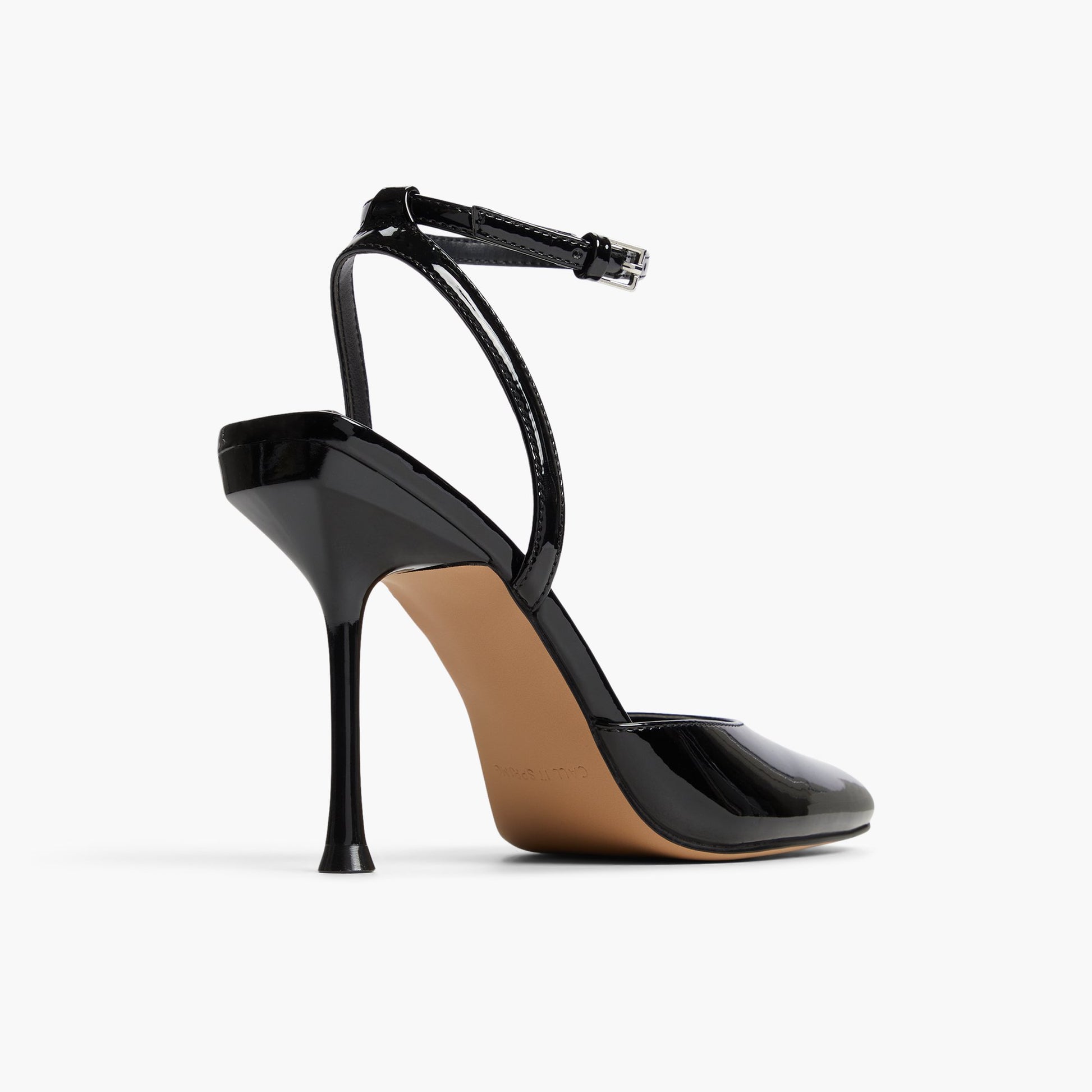Three-quarter angle of Black Demiie Stiletto heel's back side