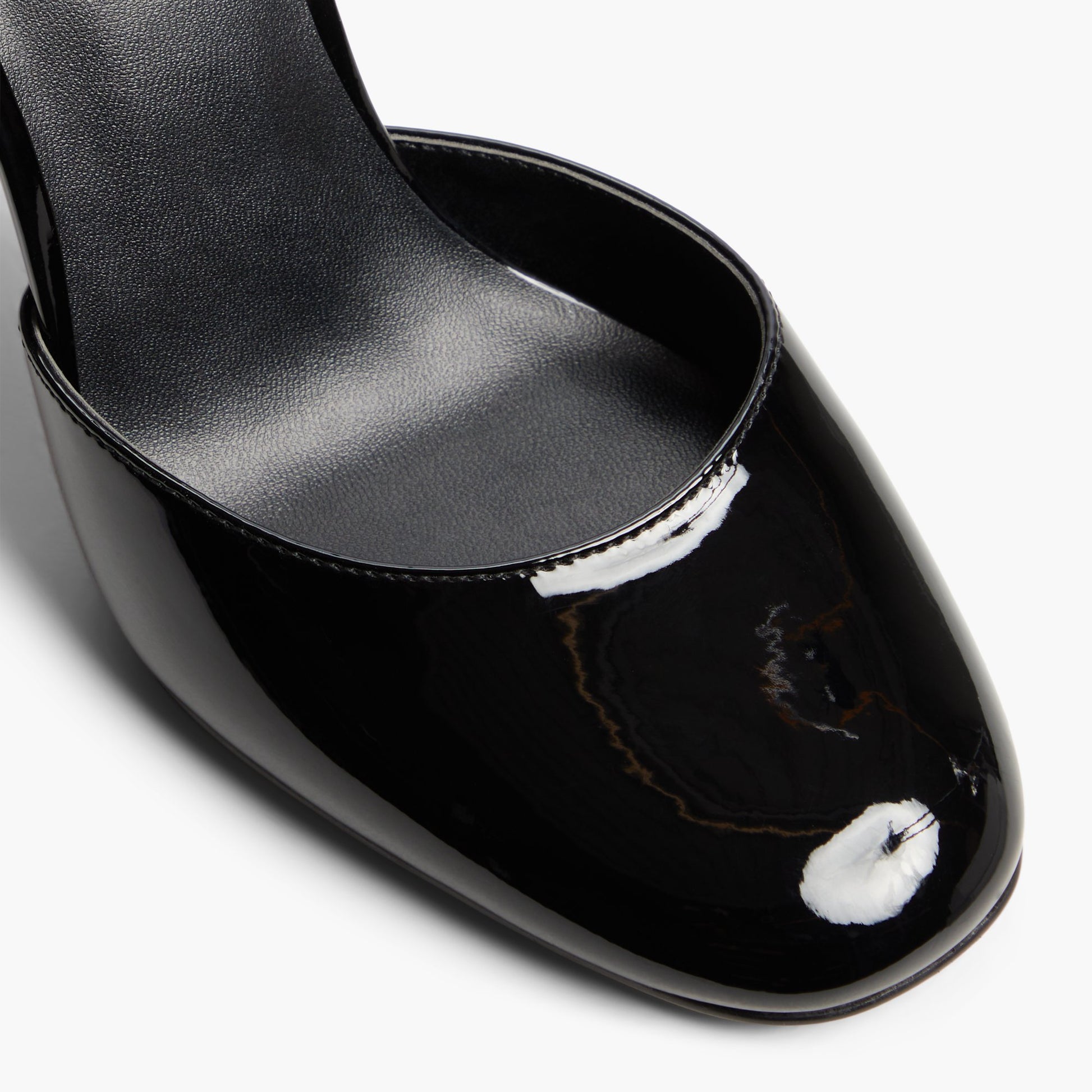 Close-up of the Black Demiie Stiletto heel