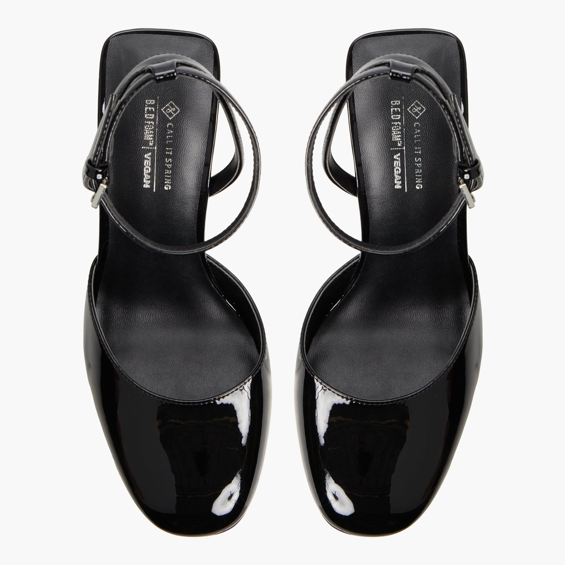Top-down view of the Black Demiie Stiletto heel