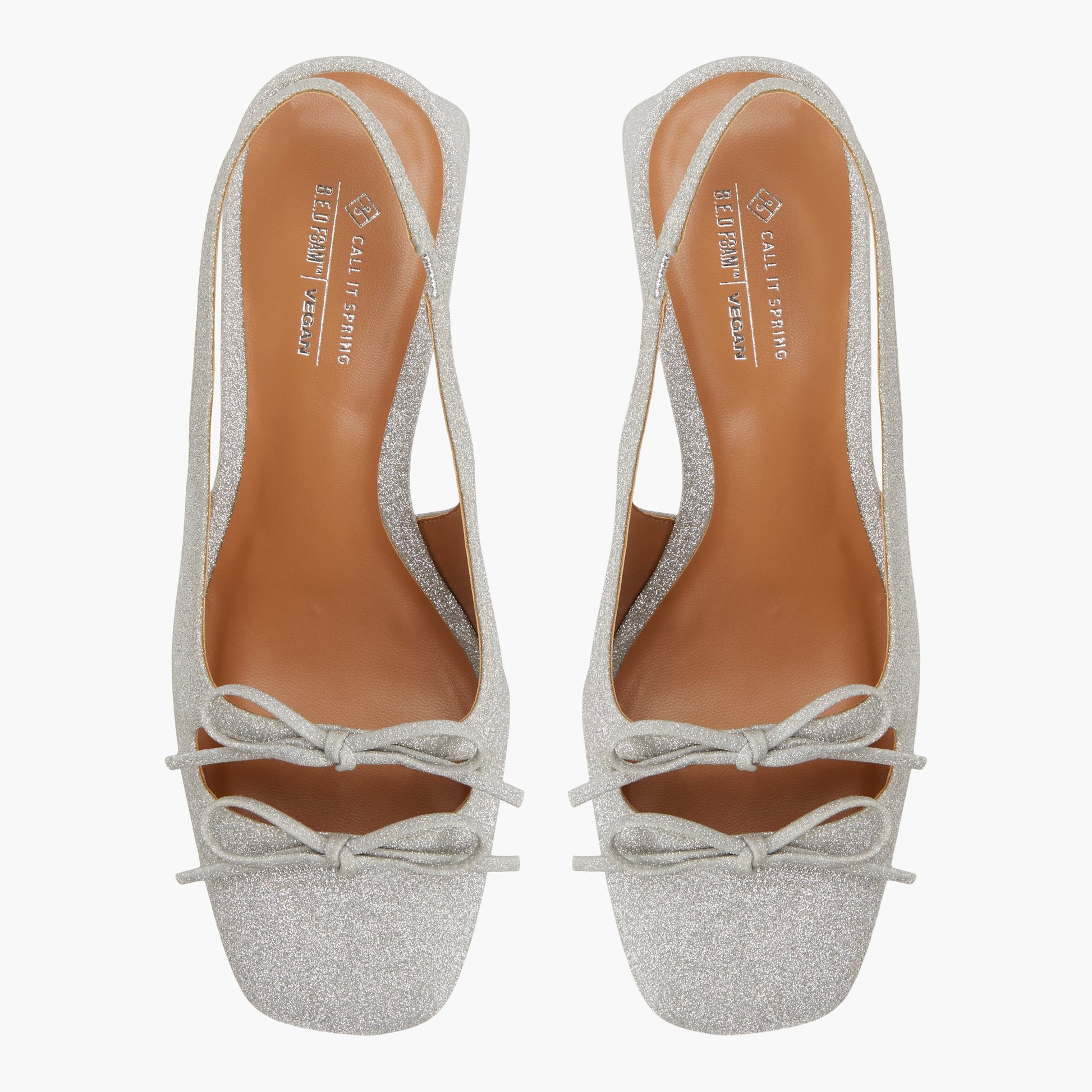 Test FR:Top-down view of the Argent Fille Talons bloc à bride