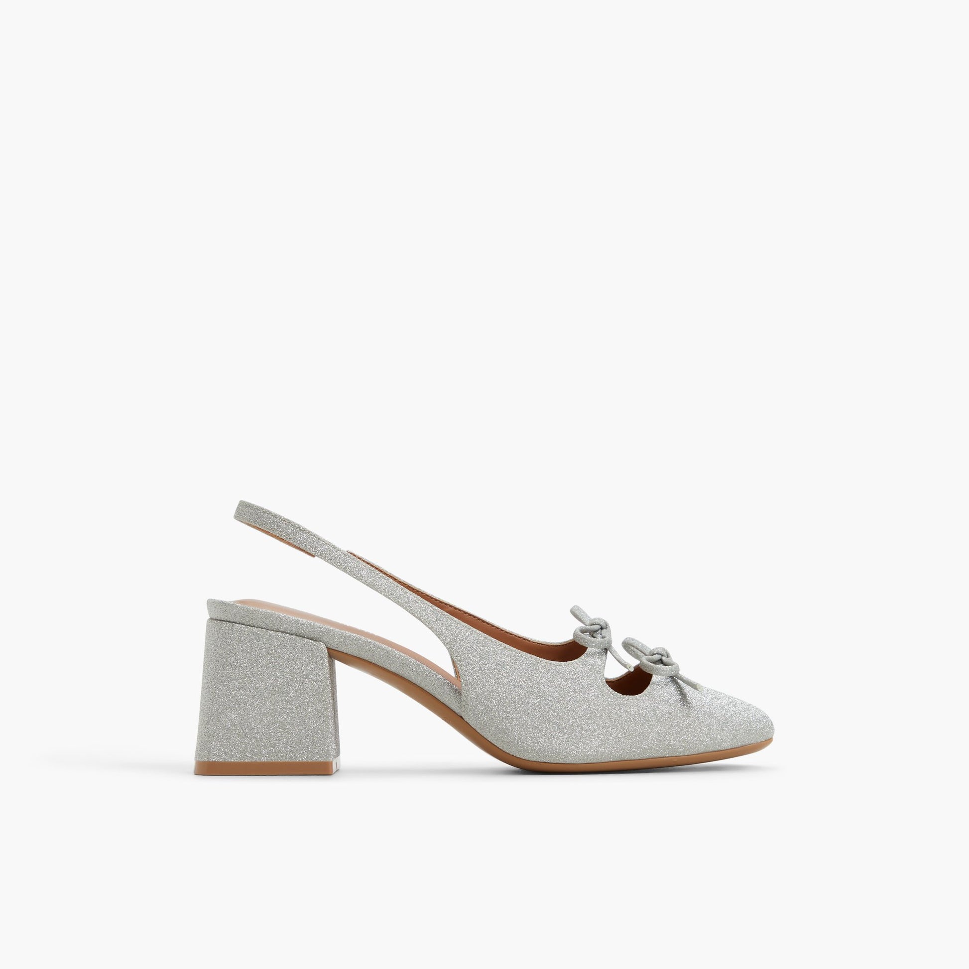 Test FR:Main View of Argent Fille Talons bloc à bride for Femmes