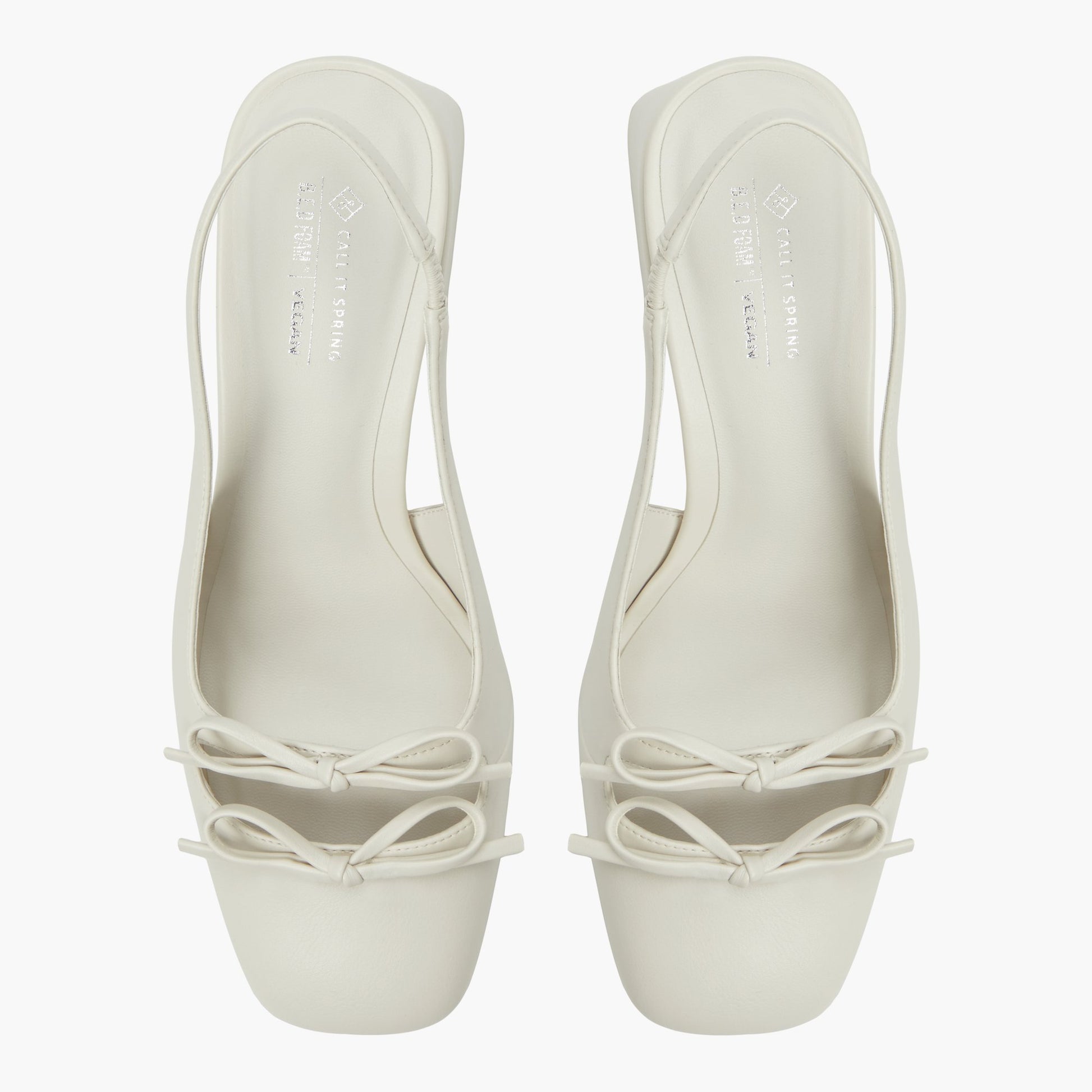 Top-down view of the Ice Fille Slingback Block Heels