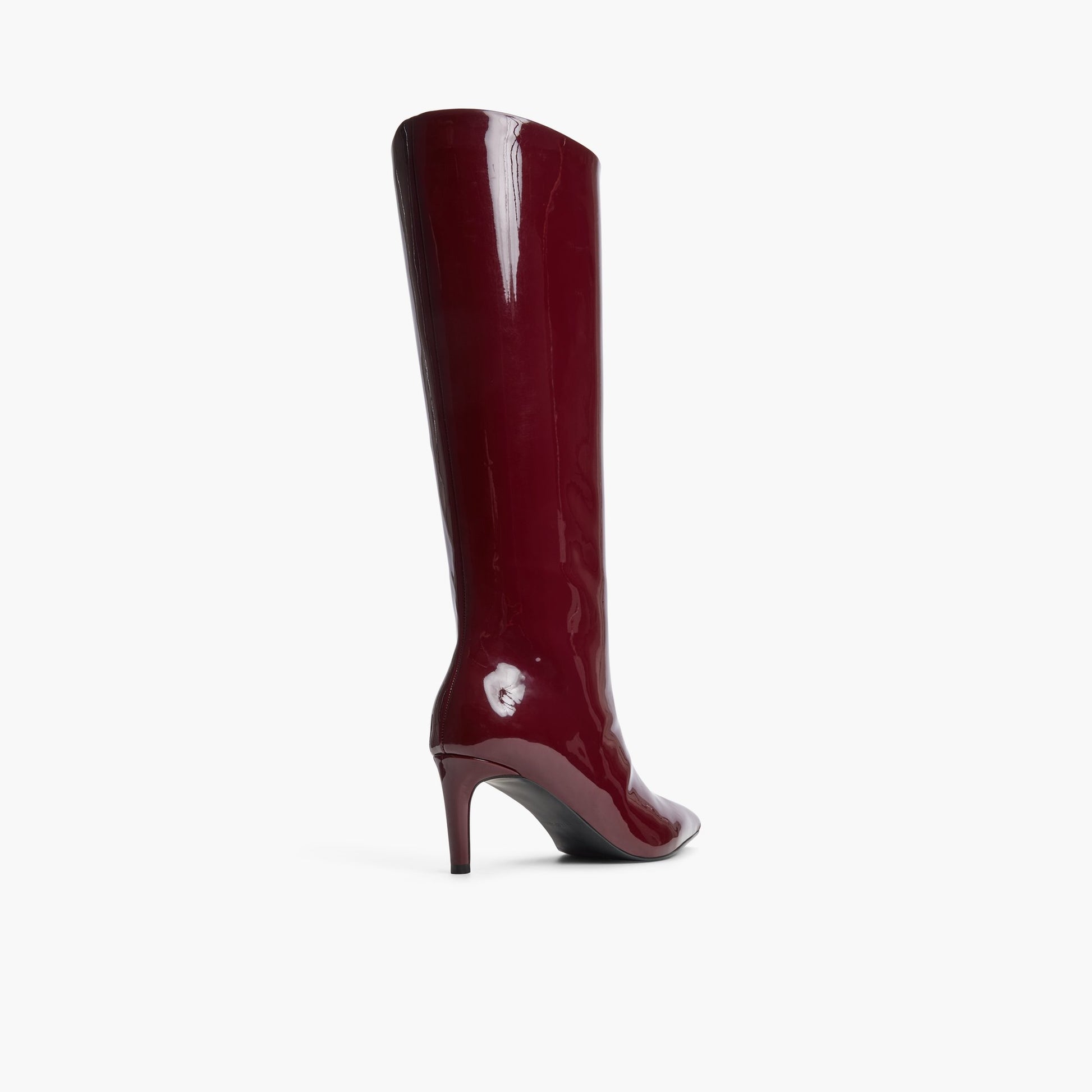 Three-quarter angle of Bordo Rhodde Low-Mid Heeled Tall Boots's back side