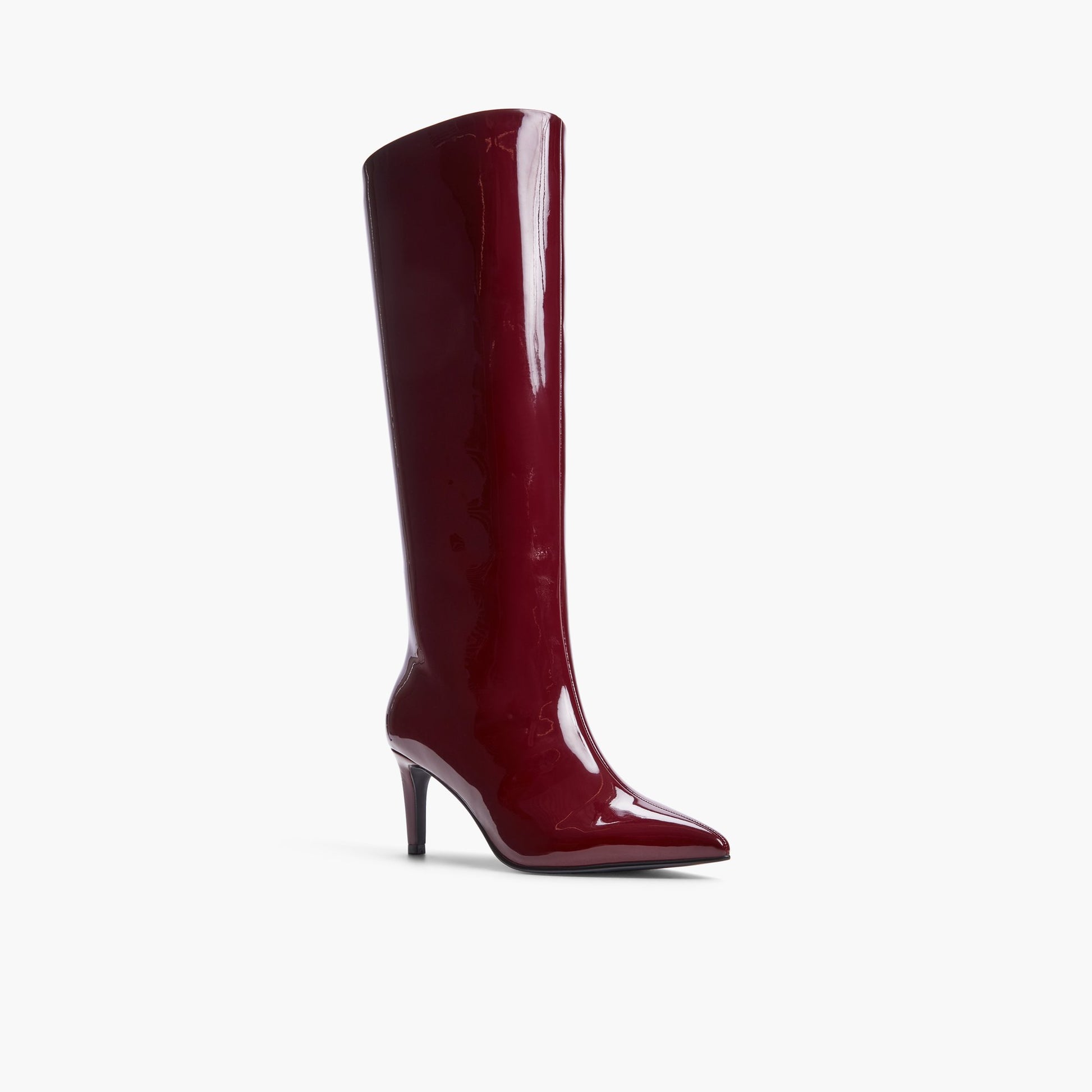 Three-quarter angle of Bordo Rhodde Low-Mid Heeled Tall Boots's front side