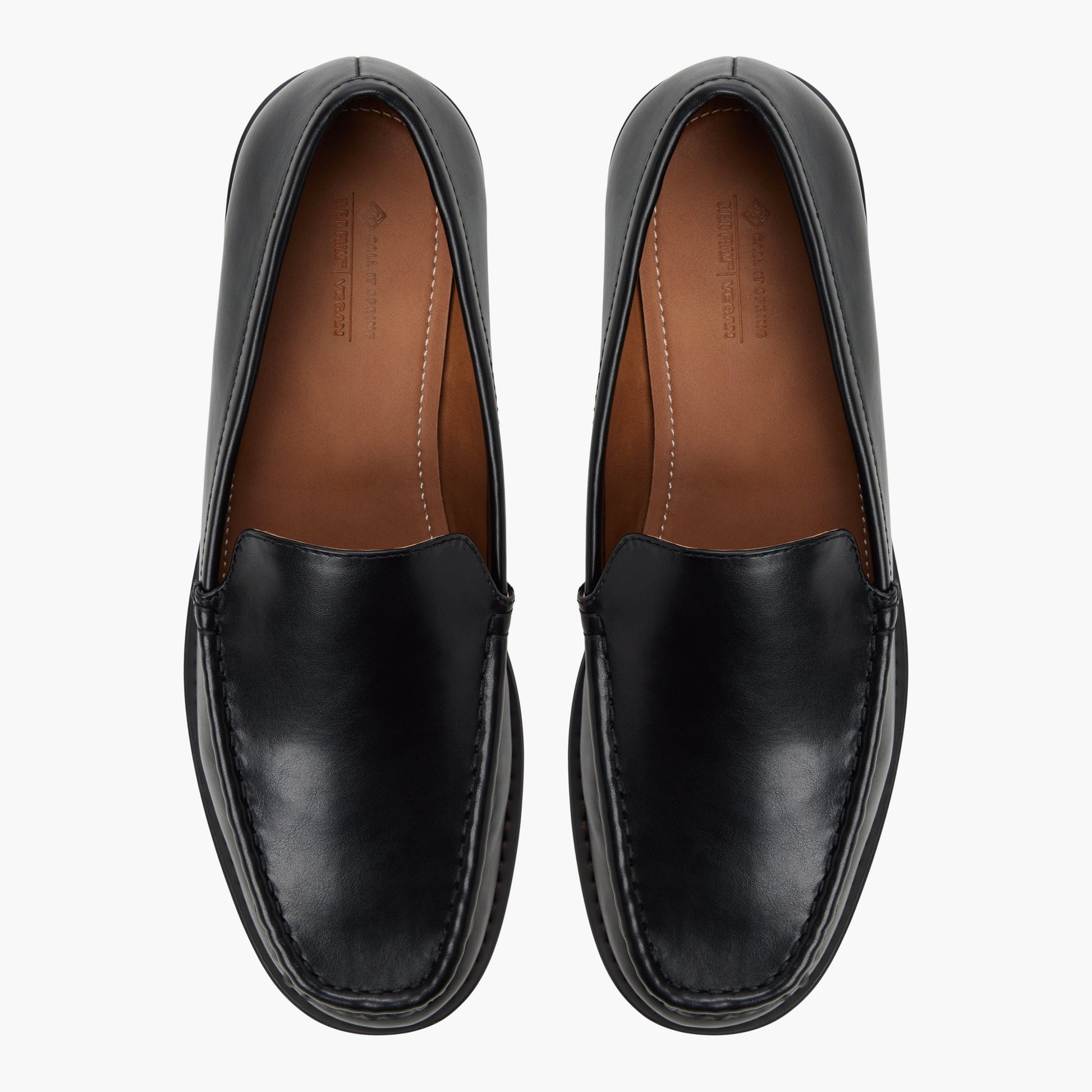 Top-down view of the Black Wilshire Loafers