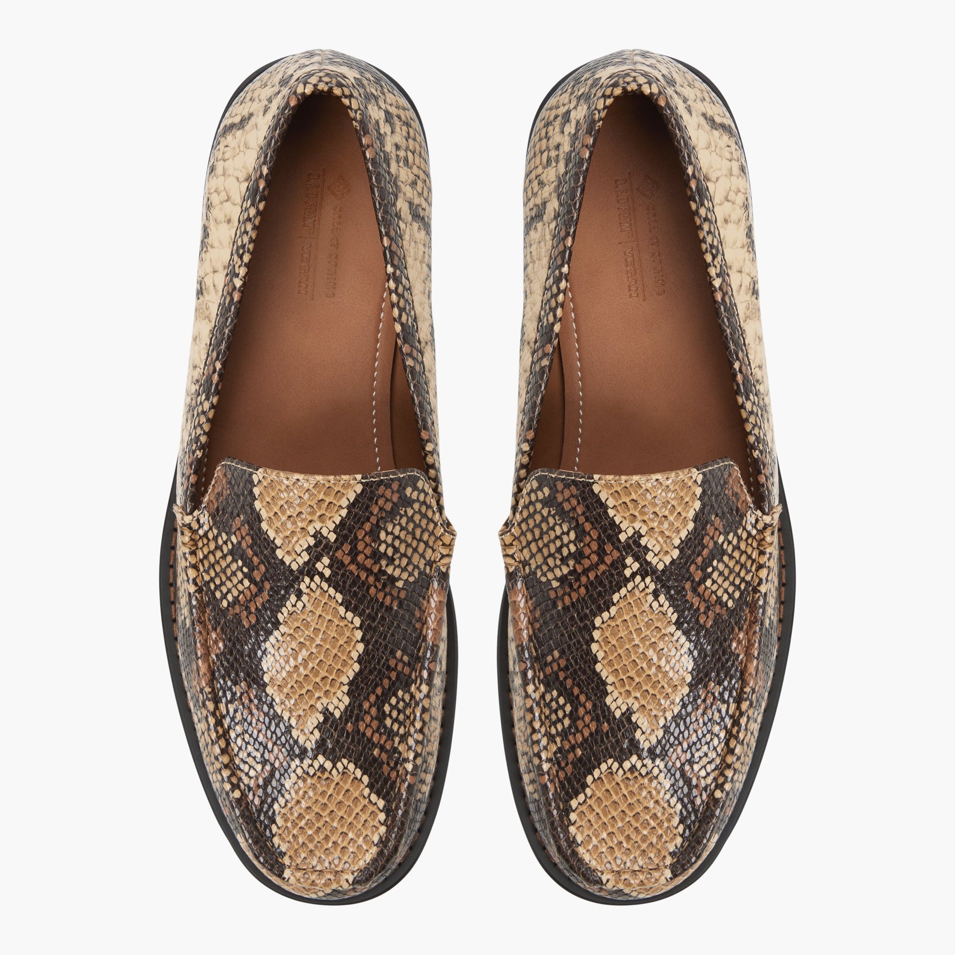 Top-down view of the Tan Wilshire Loafers