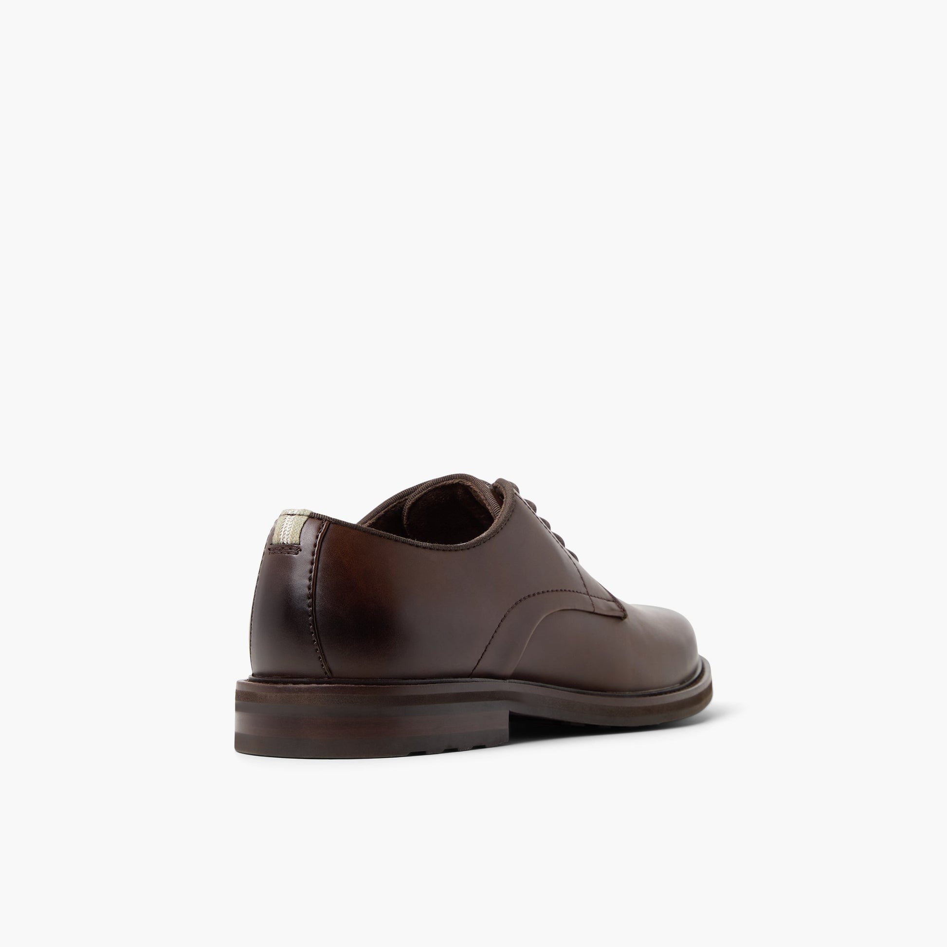 Three-quarter angle of Cognac Newgate Derby Shoes's back side