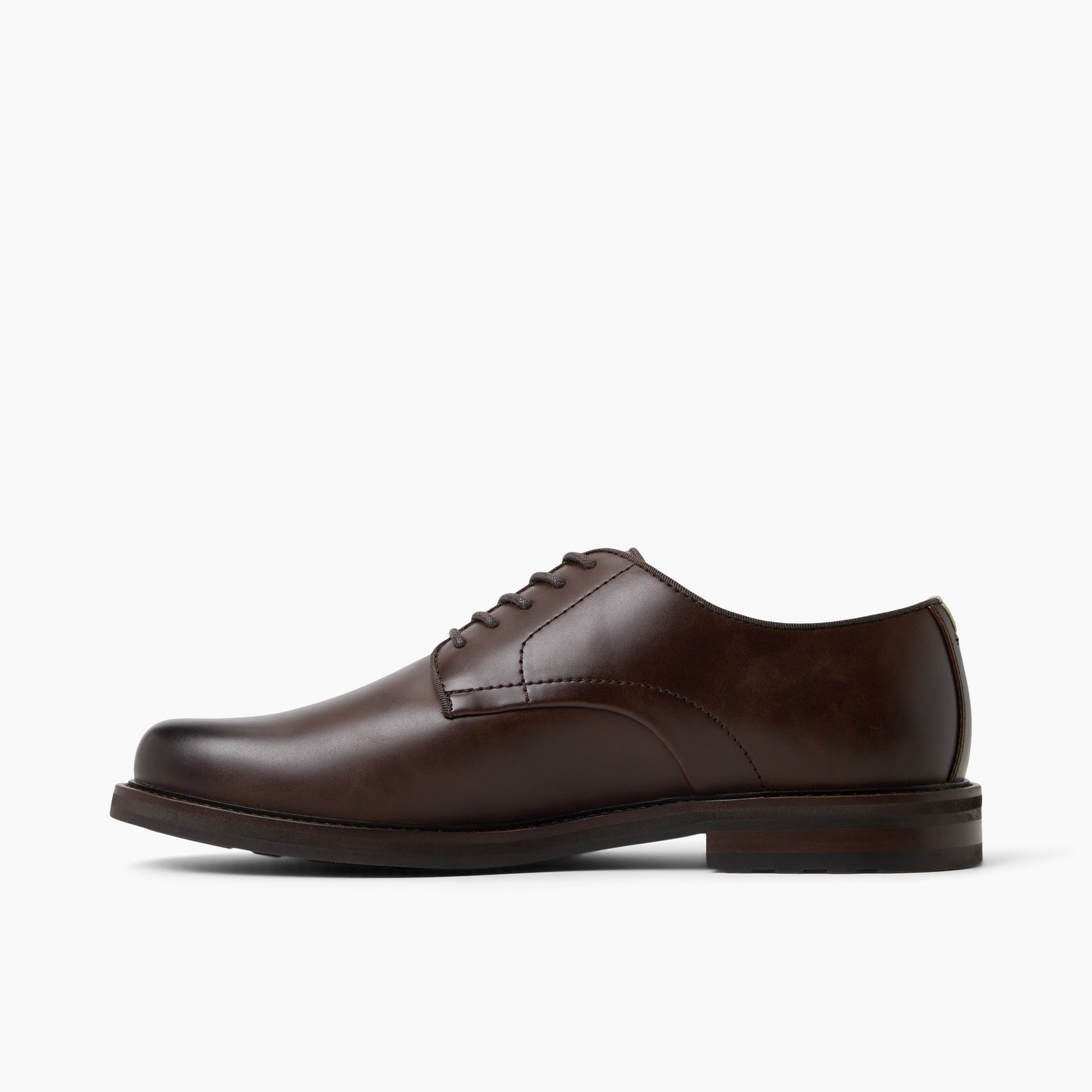 Side view of Cognac Newgate Derby Shoes