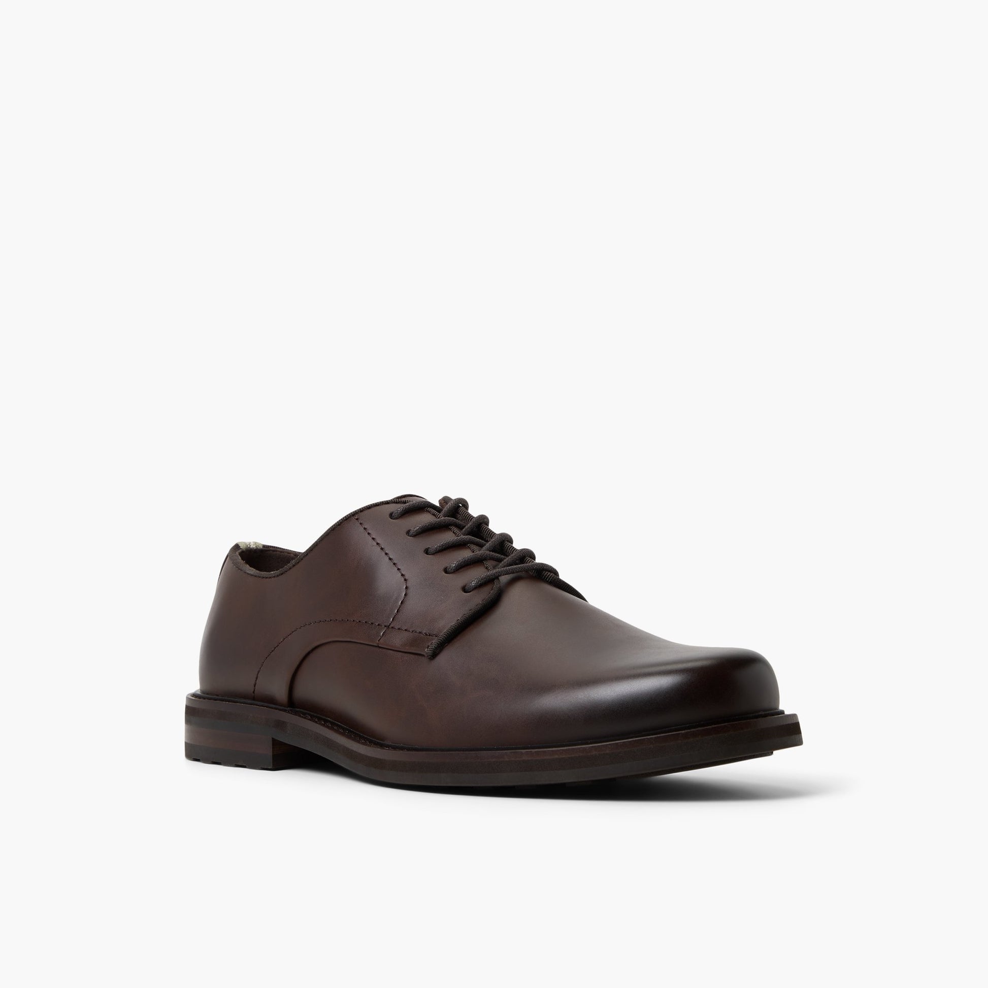 Three-quarter angle of Cognac Newgate Derby Shoes's front side
