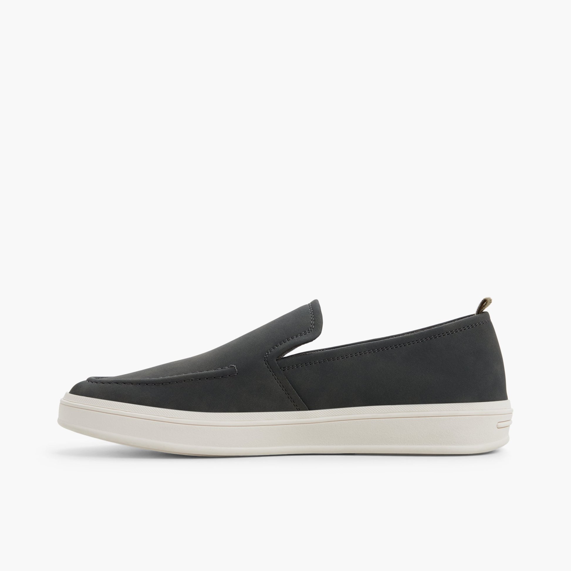 Side view of Black Cantor Slip-on Shoes