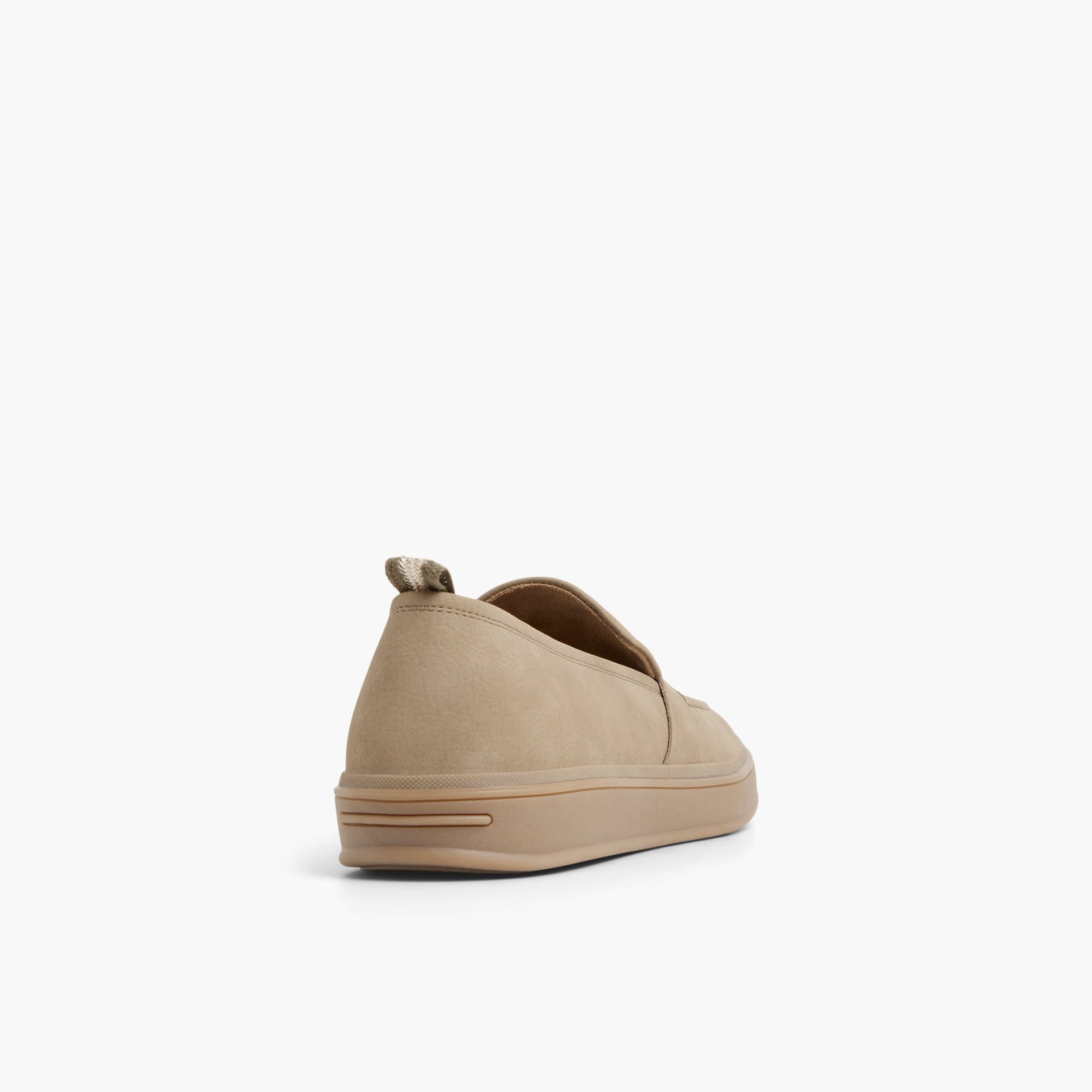 Three-quarter angle of Taupe Cantor Slip-on Shoes's back side
