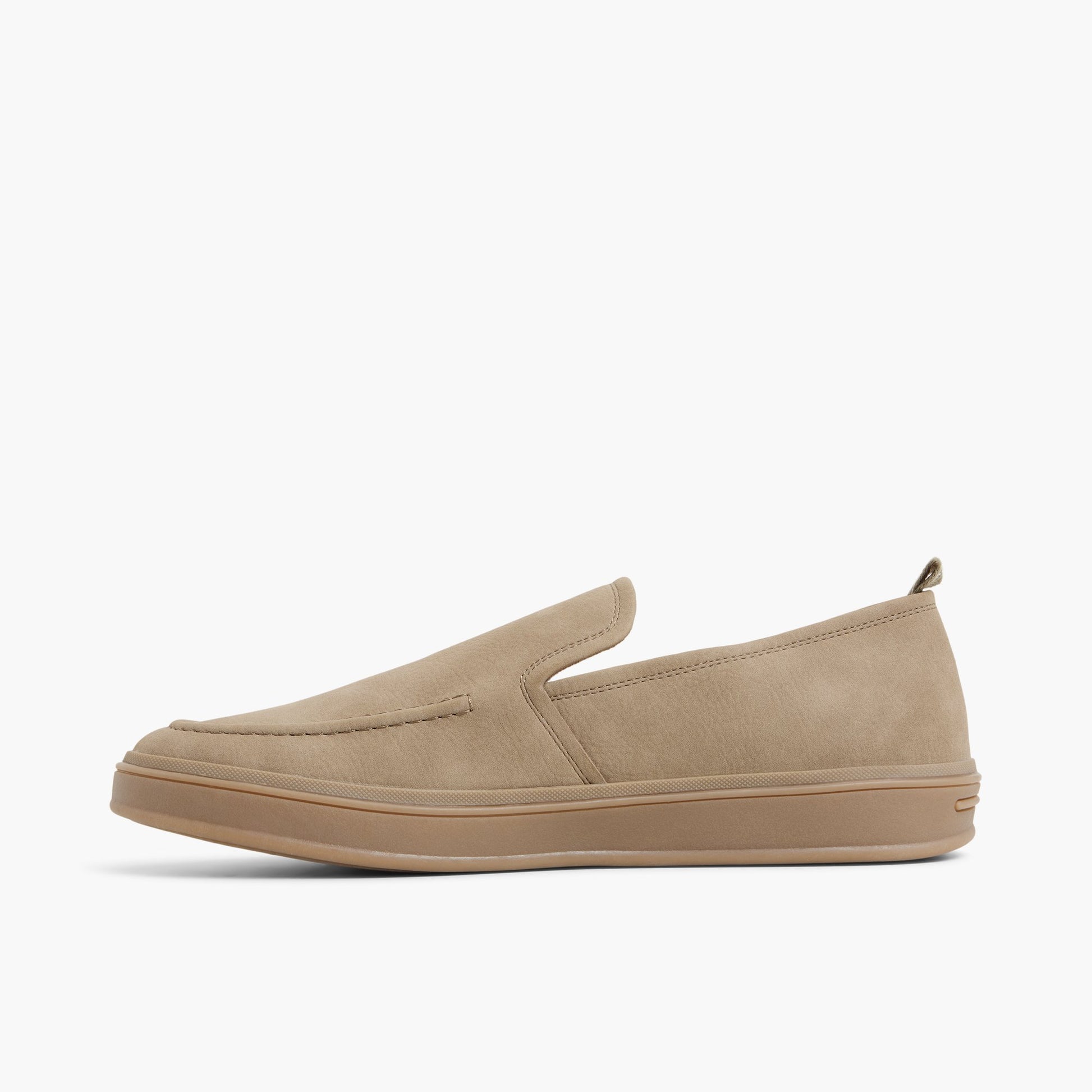 Side view of Taupe Cantor Slip-on Shoes