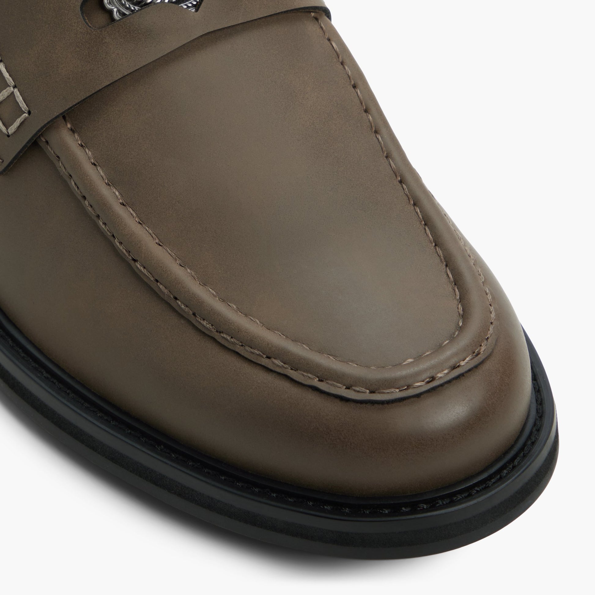 Close-up of the Taupe Bickford Penny Loafers
