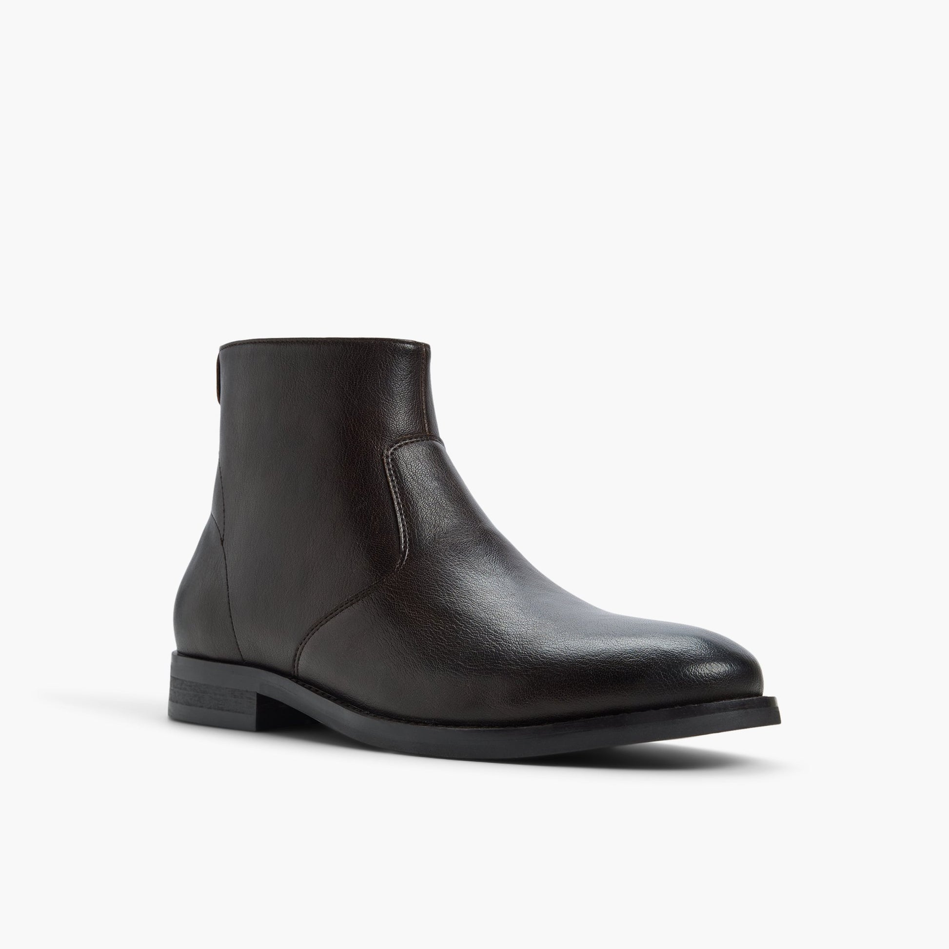 Three-quarter angle of Dark Brown Burnette Chelsea Boots's front side