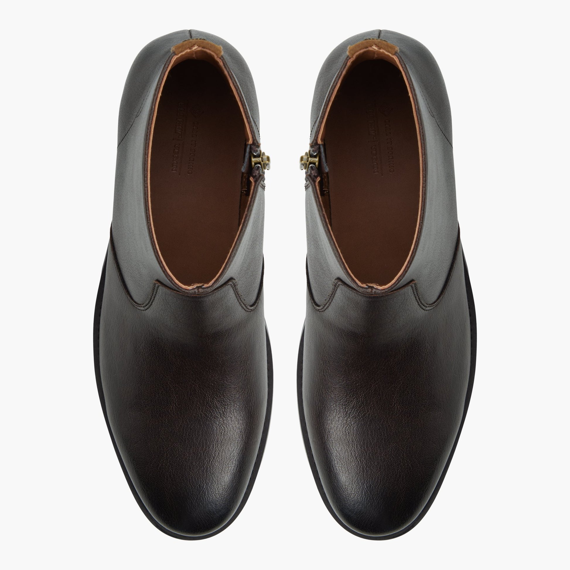 Top-down view of the Dark Brown Burnette Chelsea Boots