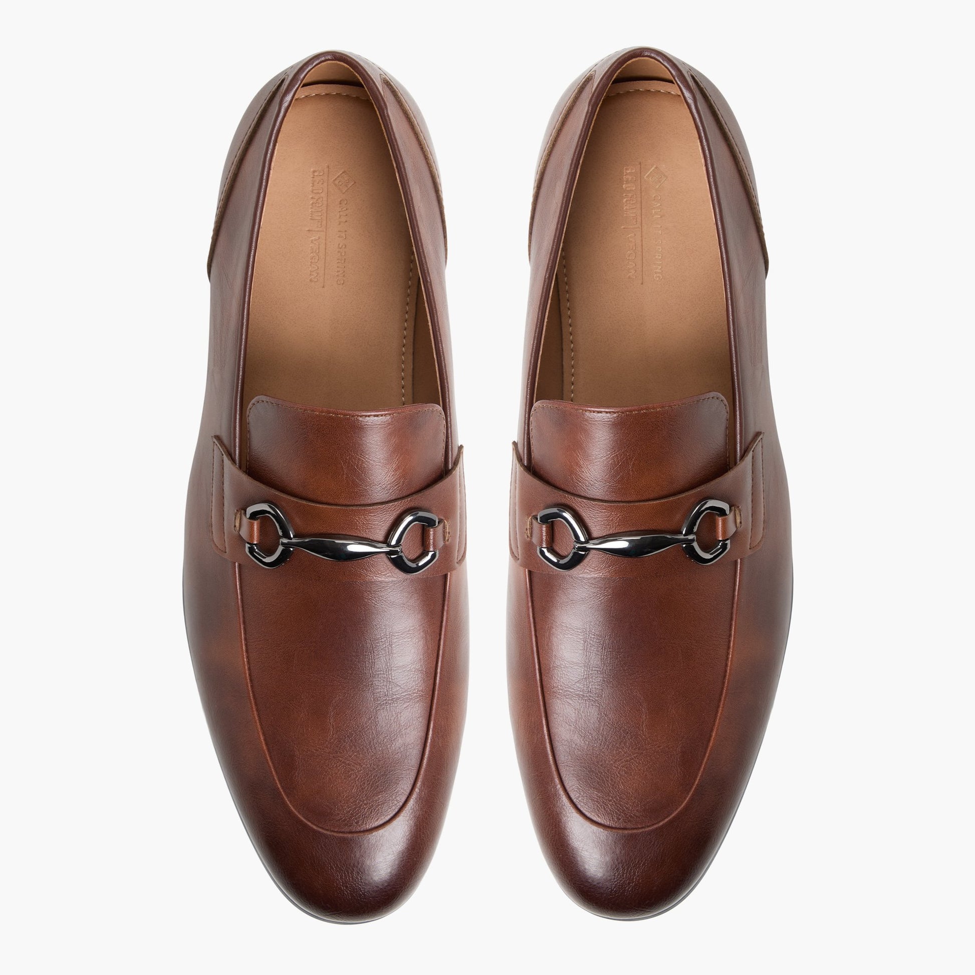 Top-down view of the Cognac Corbett Loafers