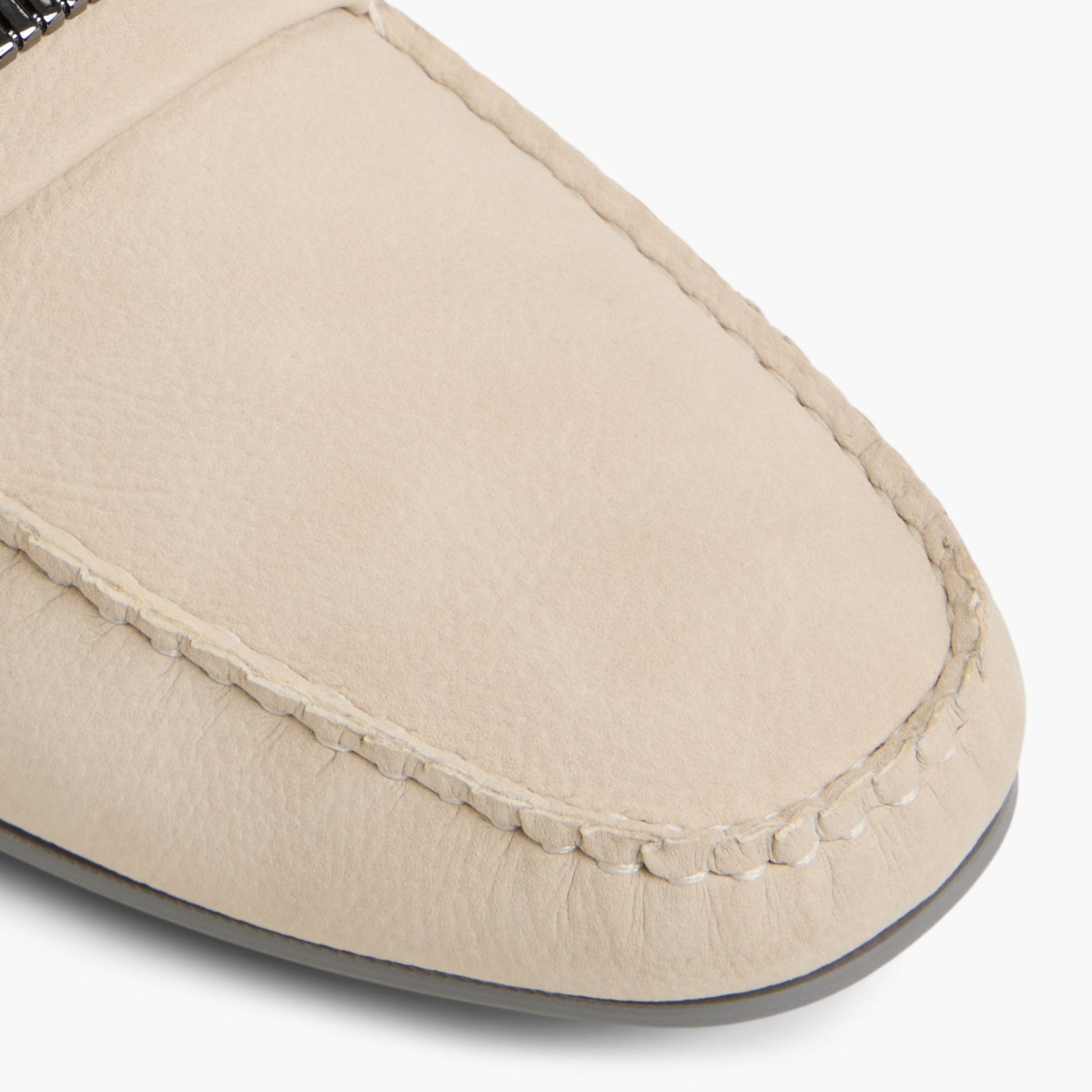 Close-up of the Light Beige Carmichael Loafers