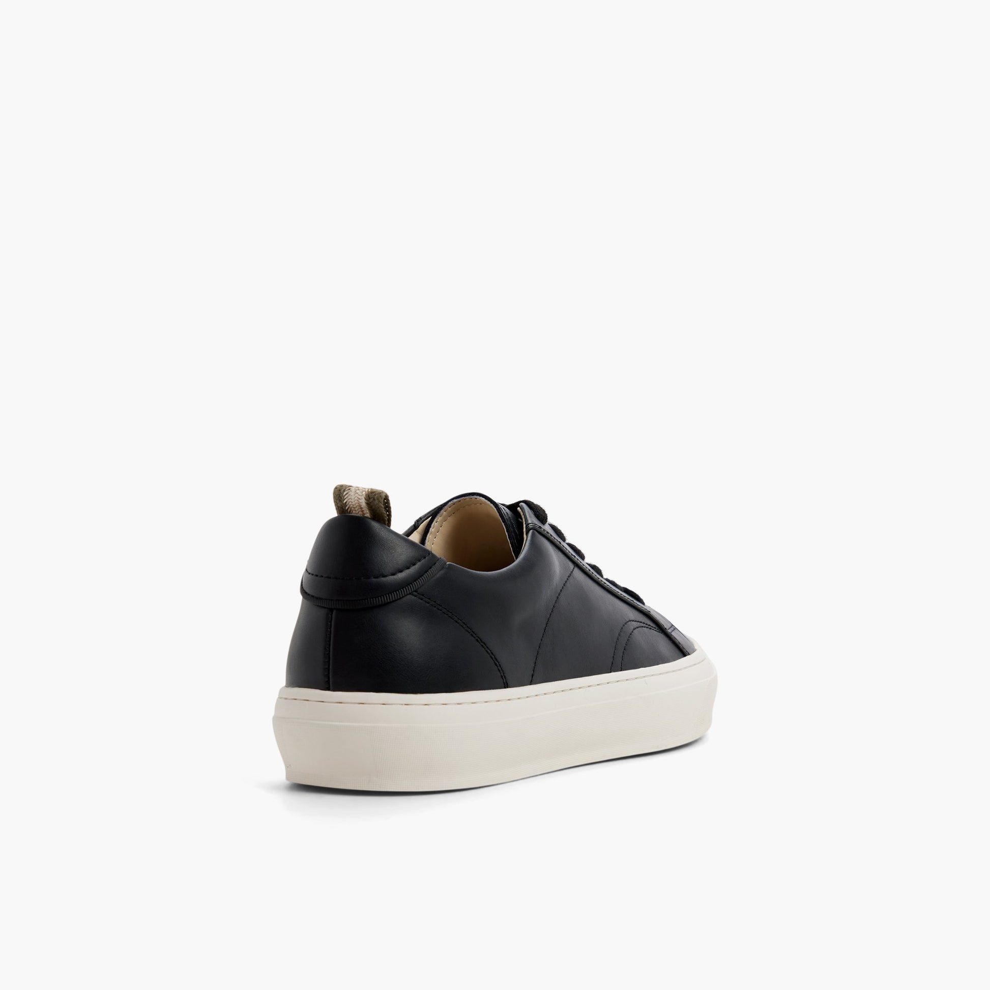 Three-quarter angle of Black Taser Lace-up Shoes's back side