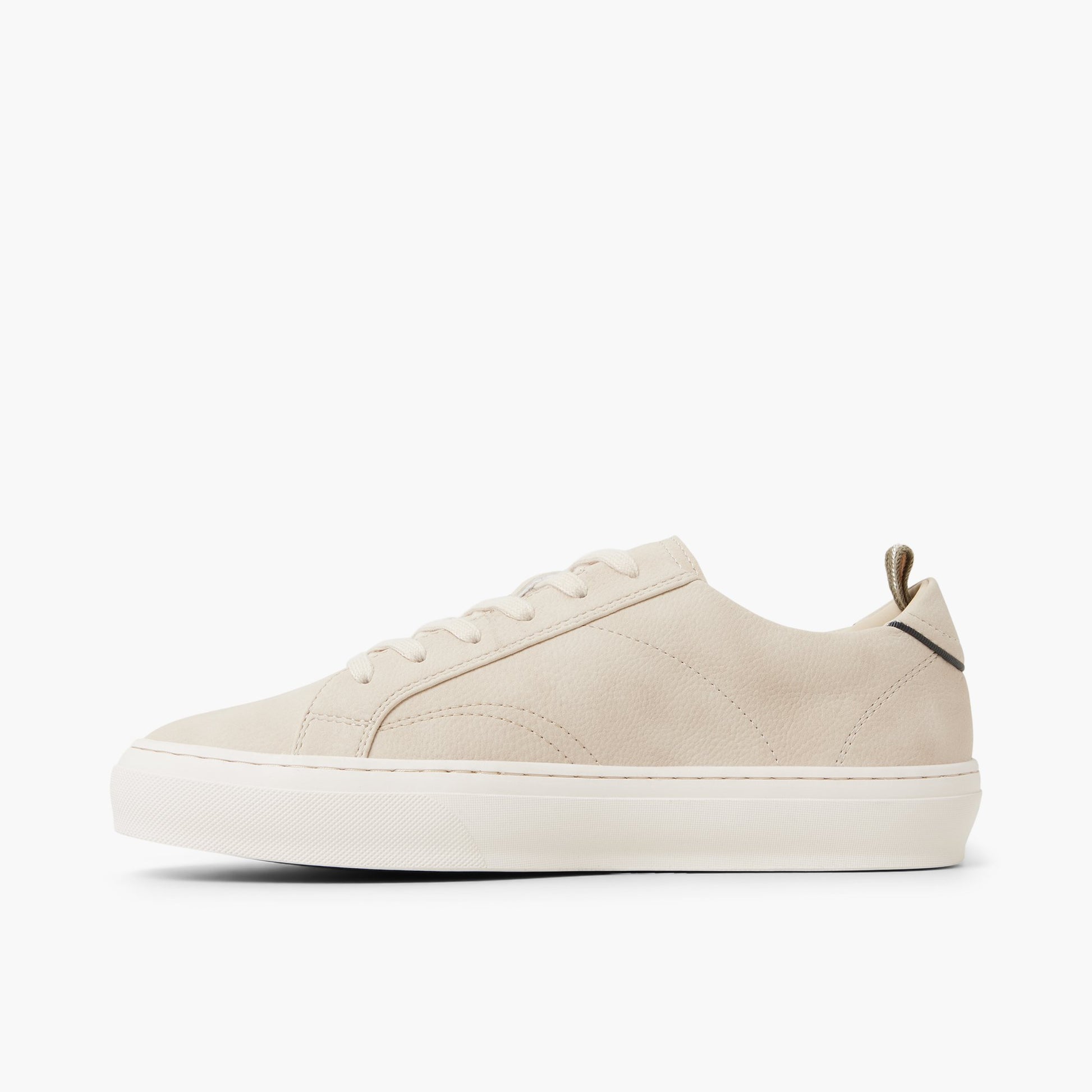 Side view of Cream Taser Lace-up Shoes