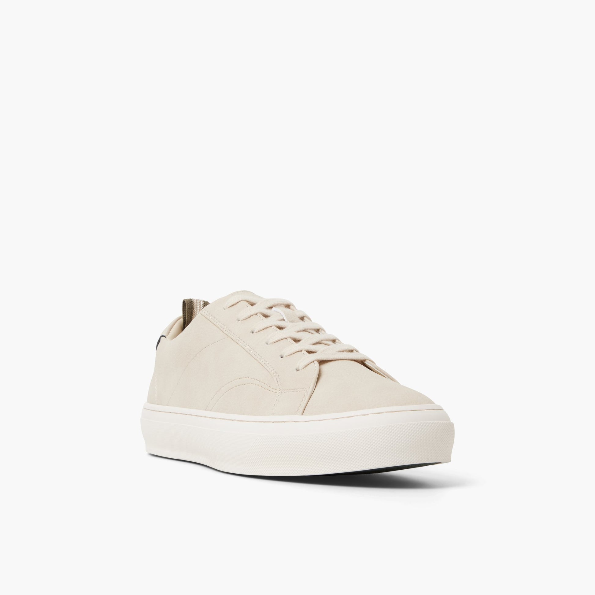Three-quarter angle of Cream Taser Lace-up Shoes's front side