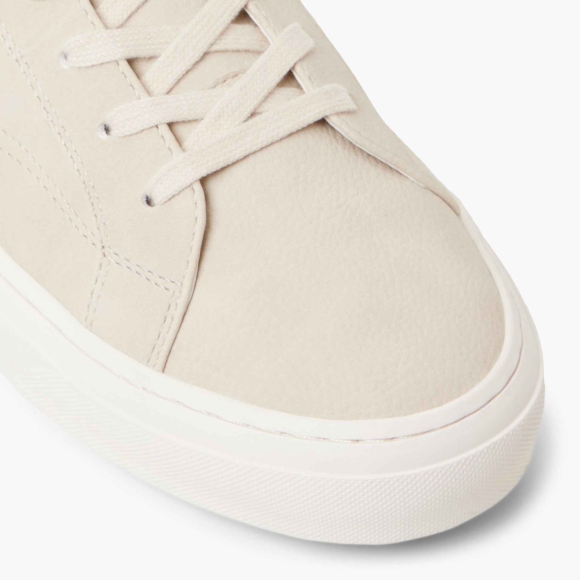 Close-up of the Cream Taser Lace-up Shoes