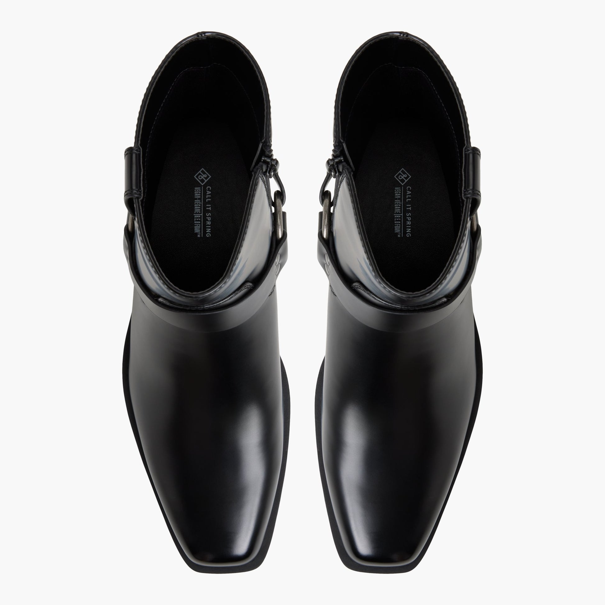 Top-down view of the Black Carsson Western Boots