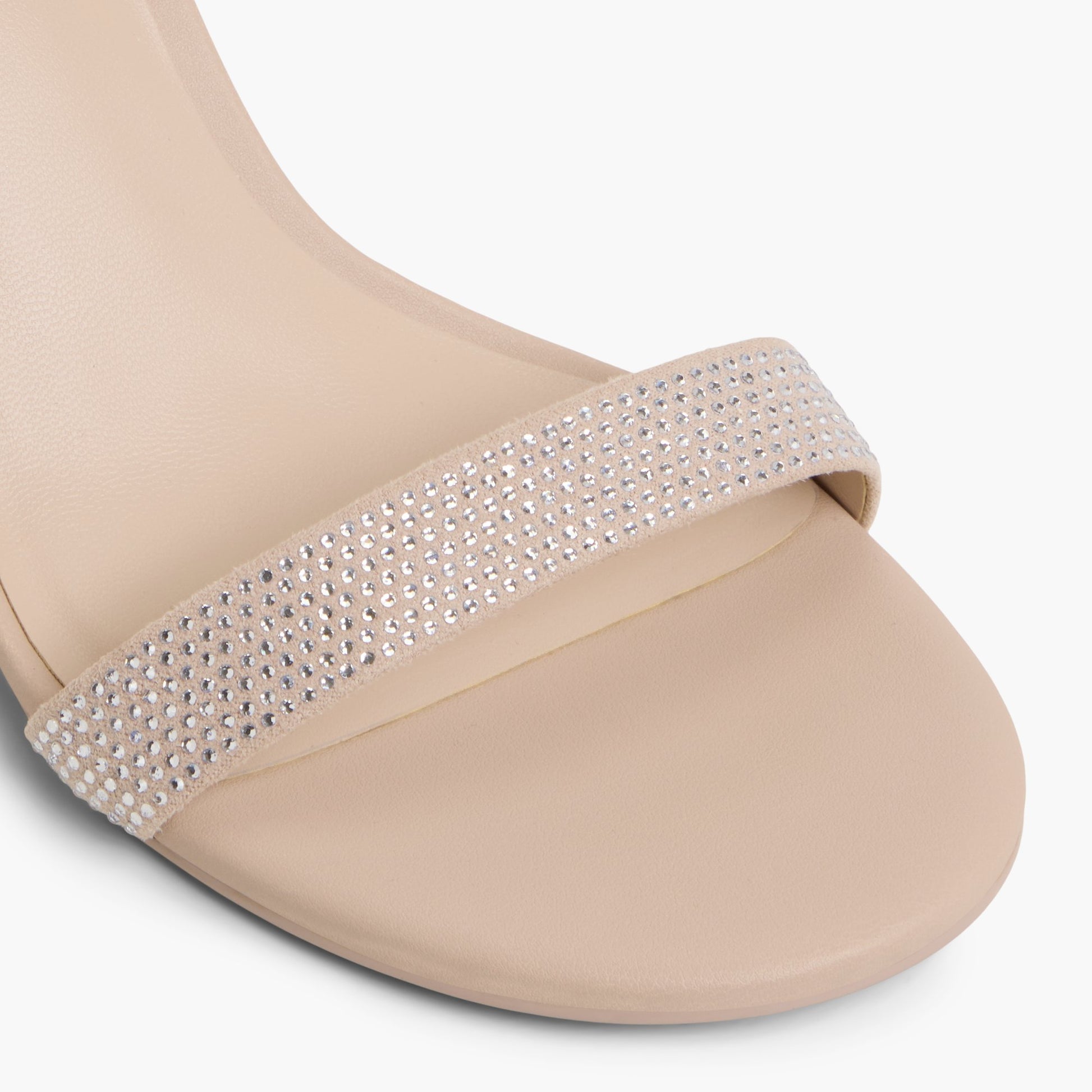 Close-up of the Bone Madelyyn Kitten Heel Sandals