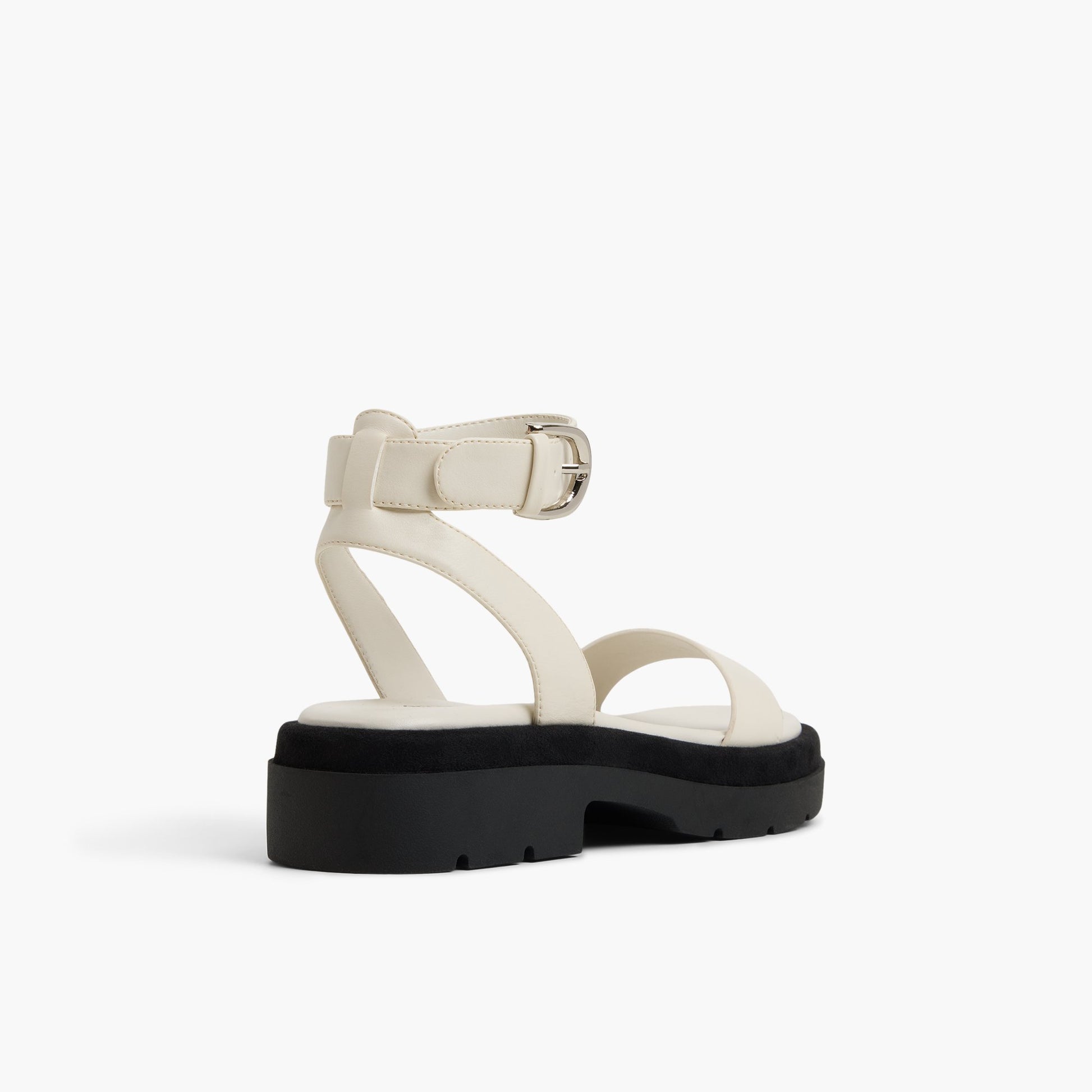 Three-quarter angle of Ice Joellle Chunky Flat Sandals's back side