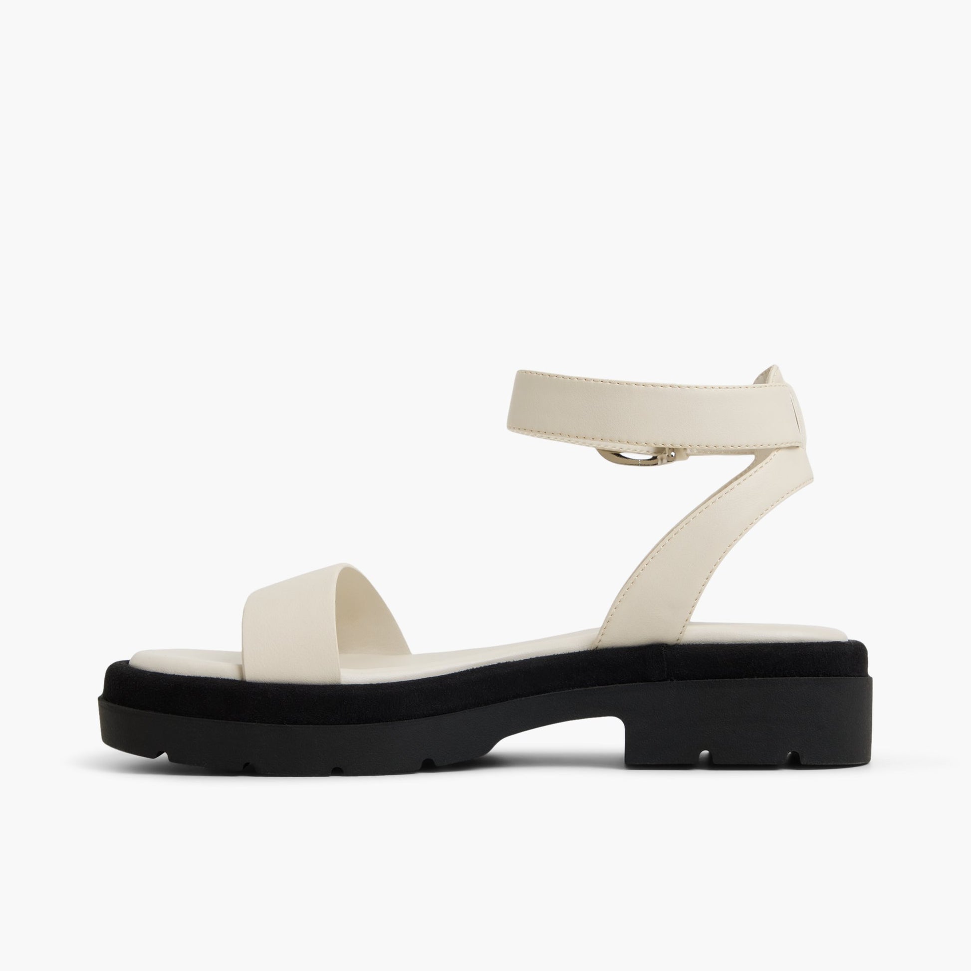 Side view of Ice Joellle Chunky Flat Sandals