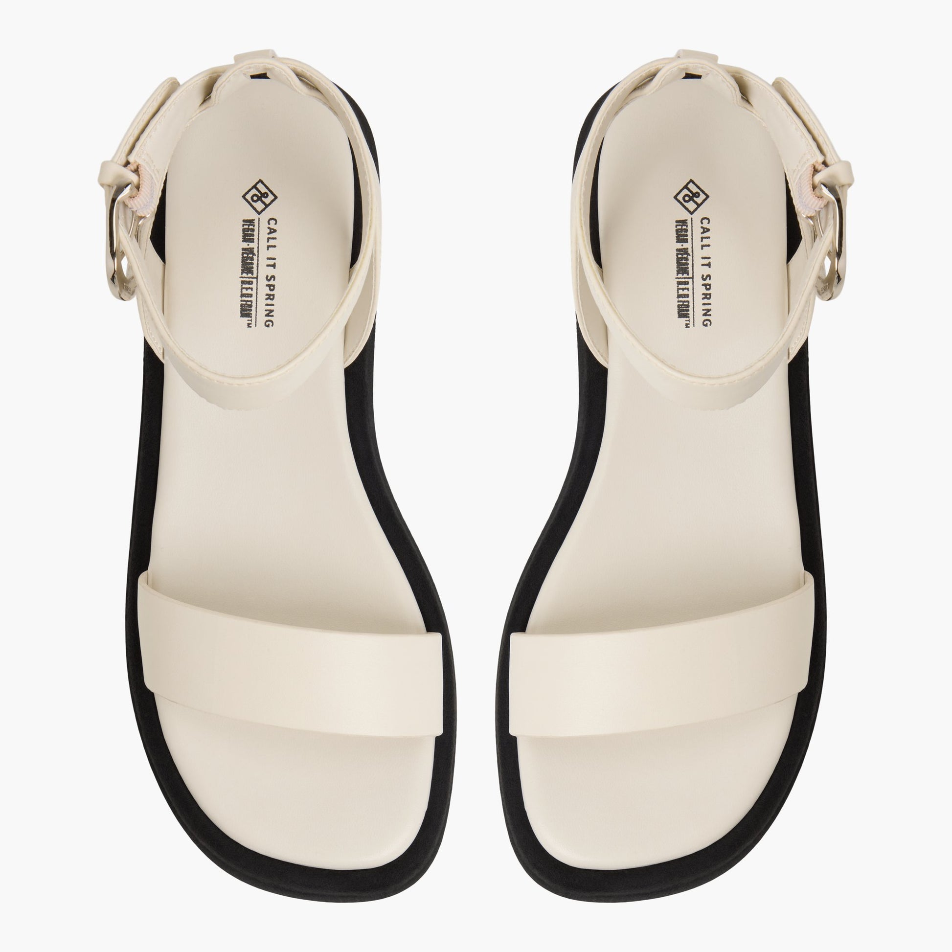 Top-down view of the Ice Joellle Chunky Flat Sandals