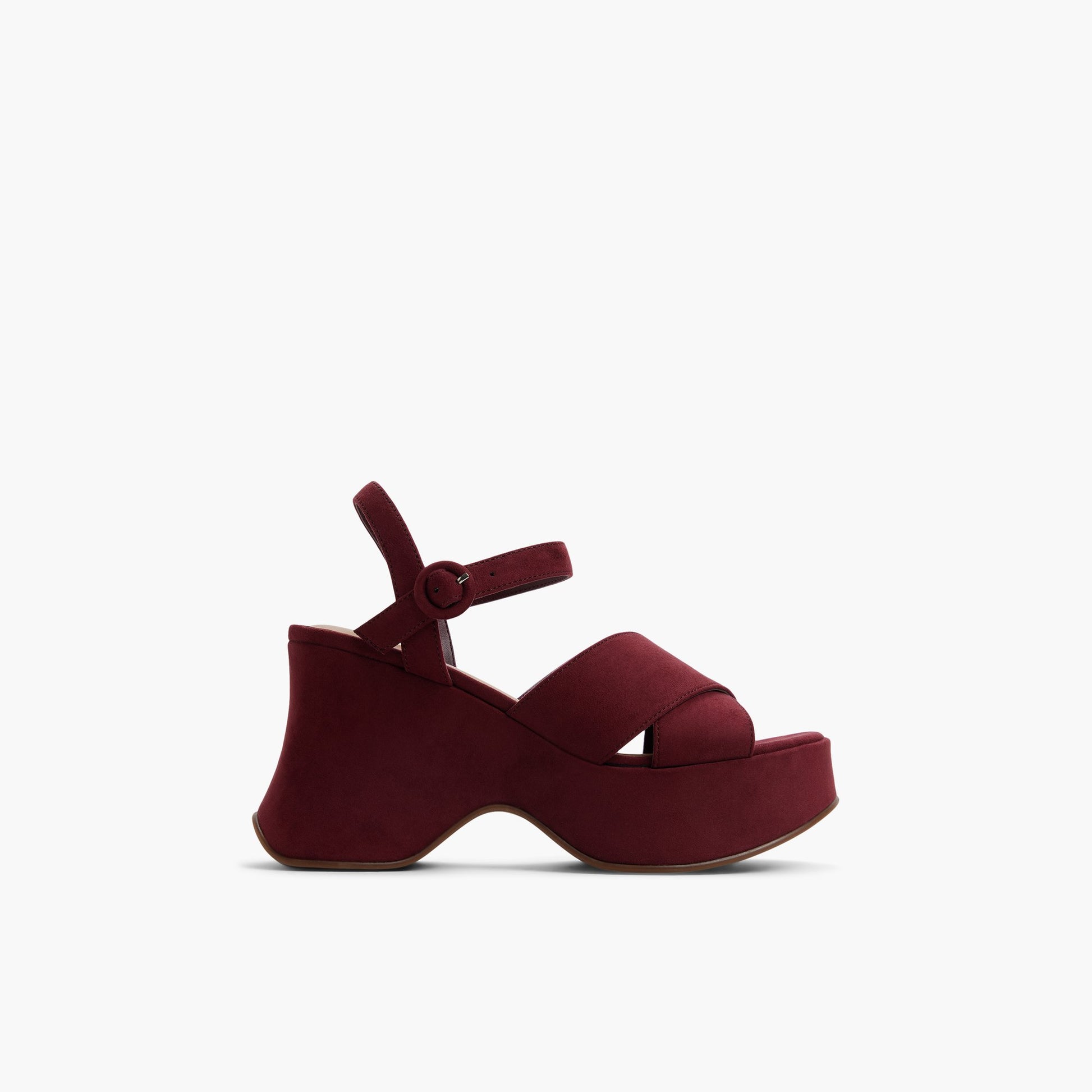 Main View of Bordo Shaylee High Heel Platform Sandals for Womens
